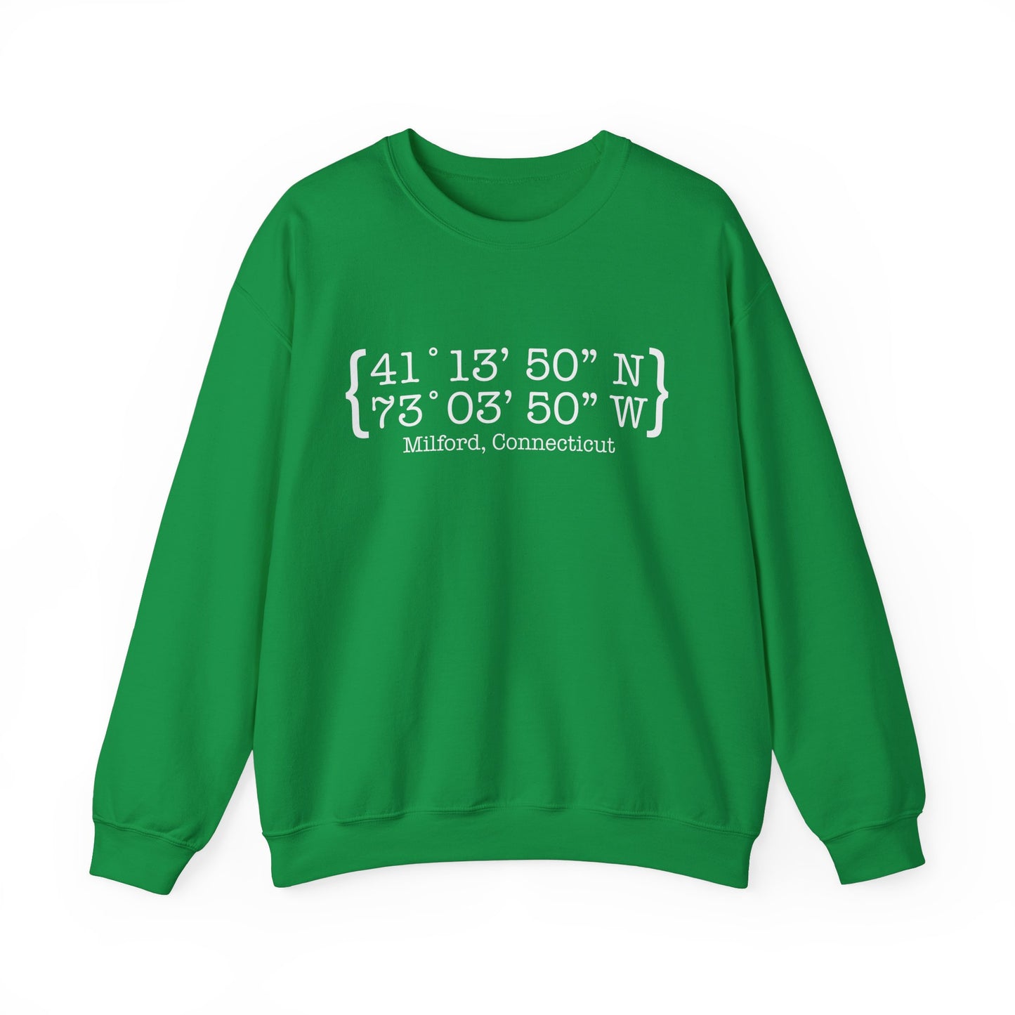 Milford Coordinates // Milford CT unisex sweatshirt // finding connecticut
