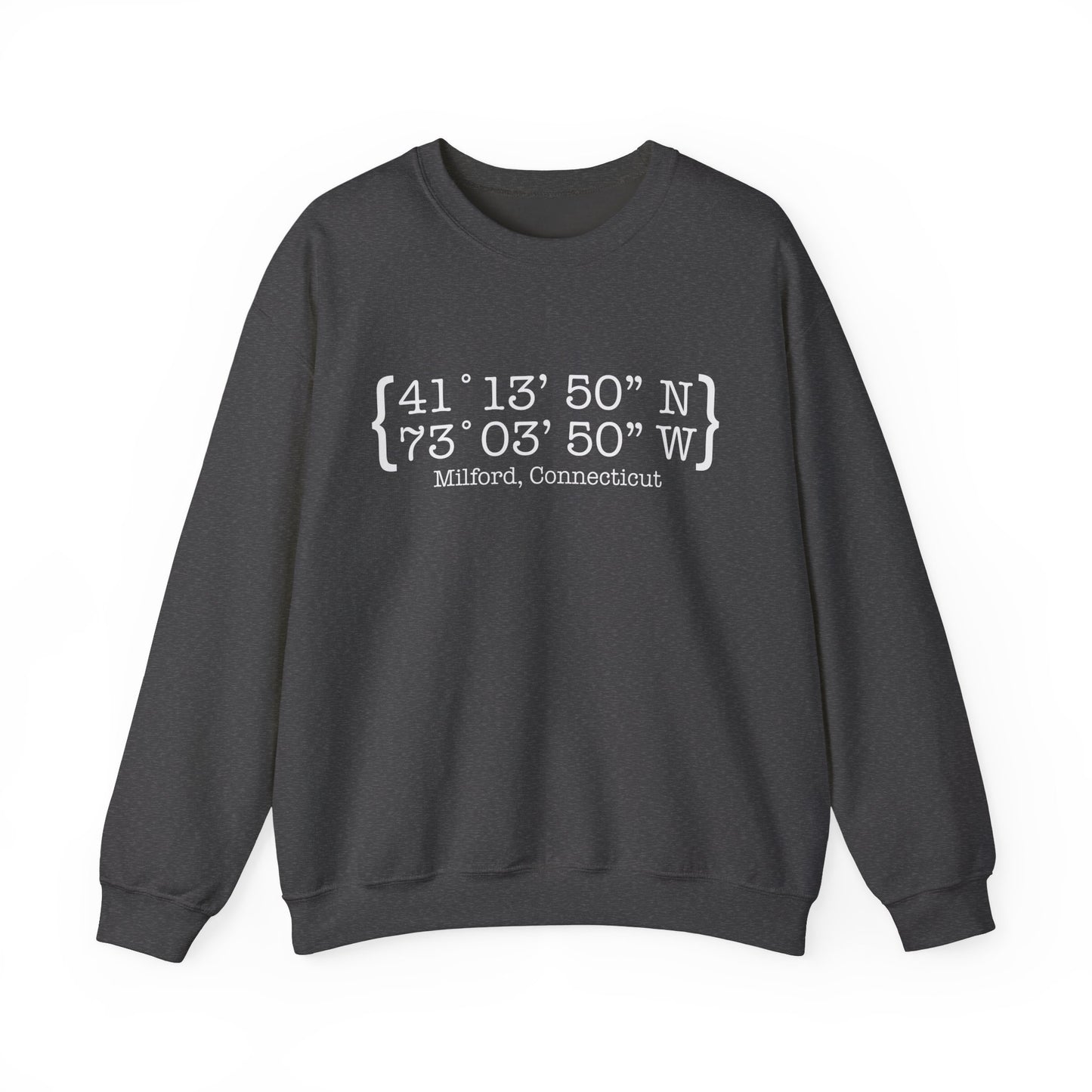 Milford Coordinates // Milford CT unisex sweatshirt // finding connecticut