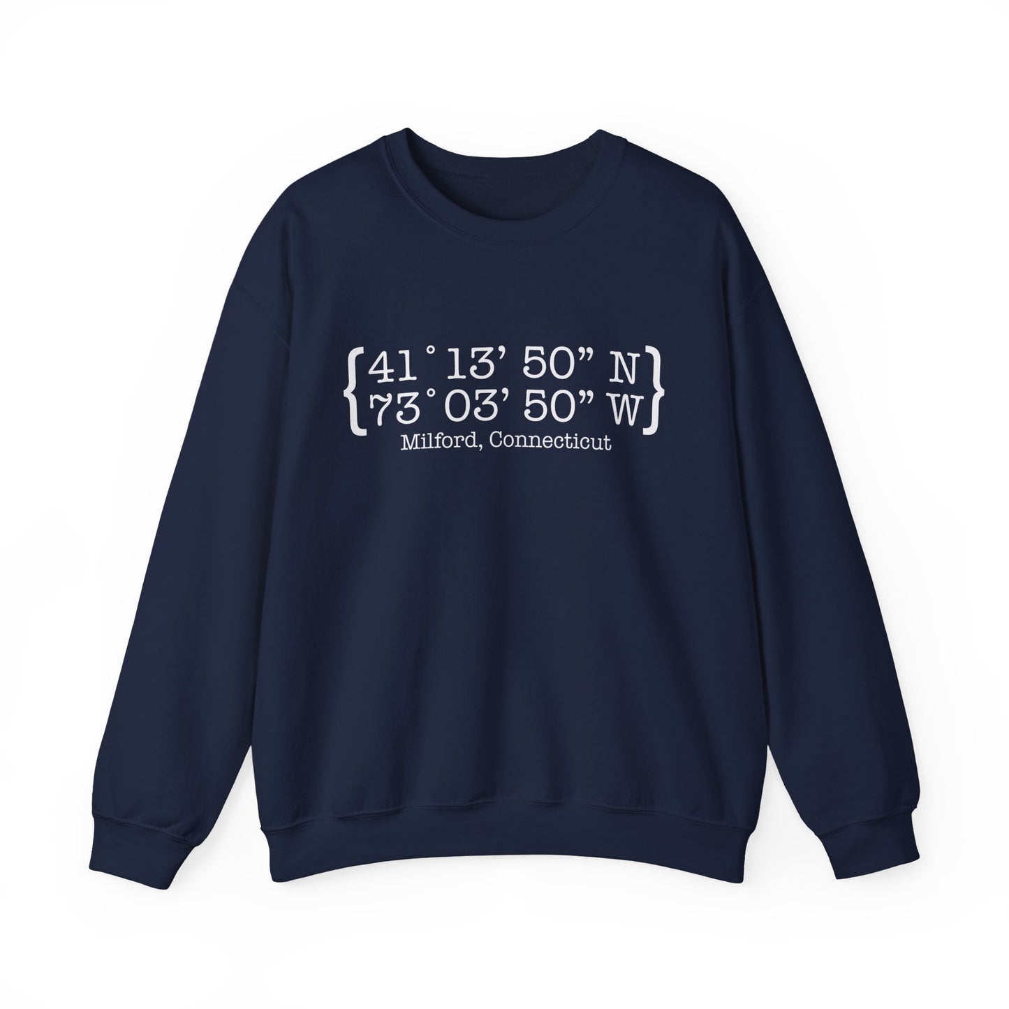 Milford Coordinates // Milford CT unisex sweatshirt // finding connecticut