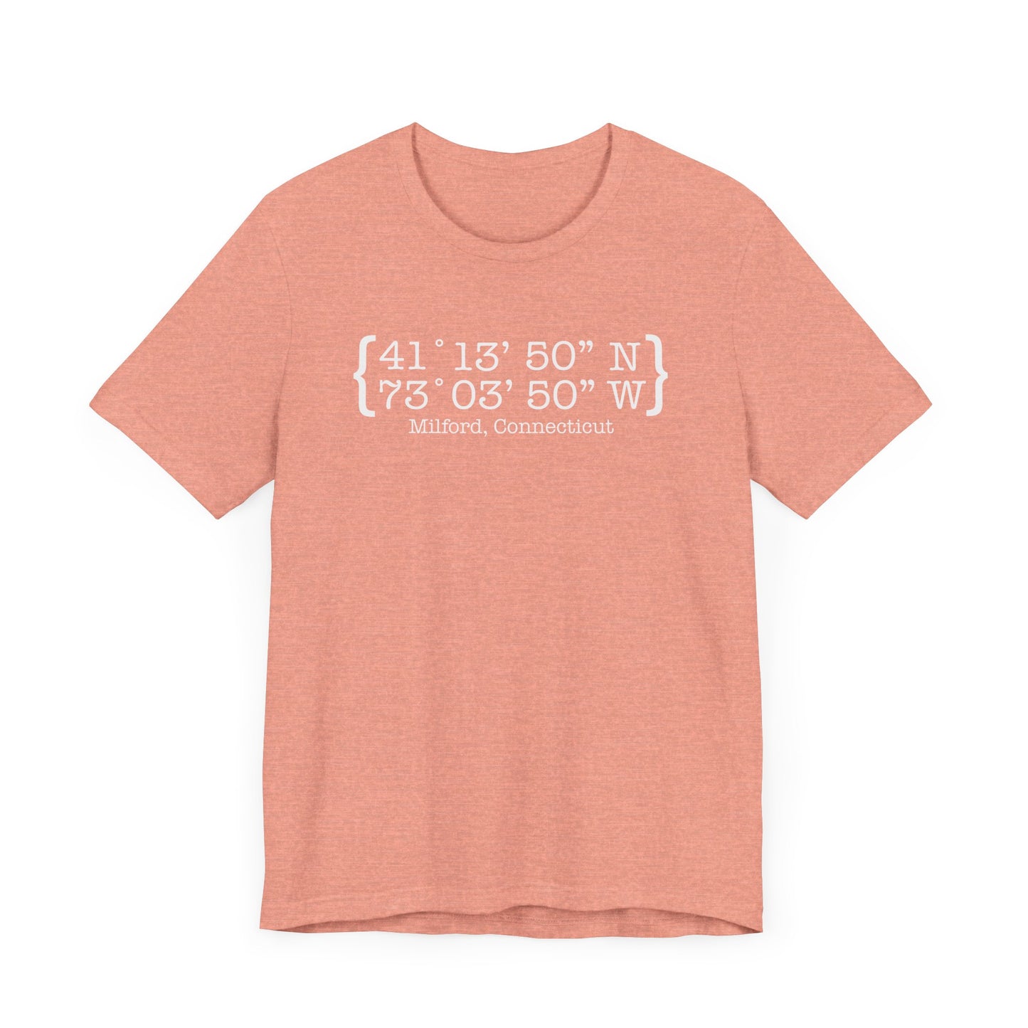 Milford Coordinates // Milford CT unisex t shirt // finding connecticut