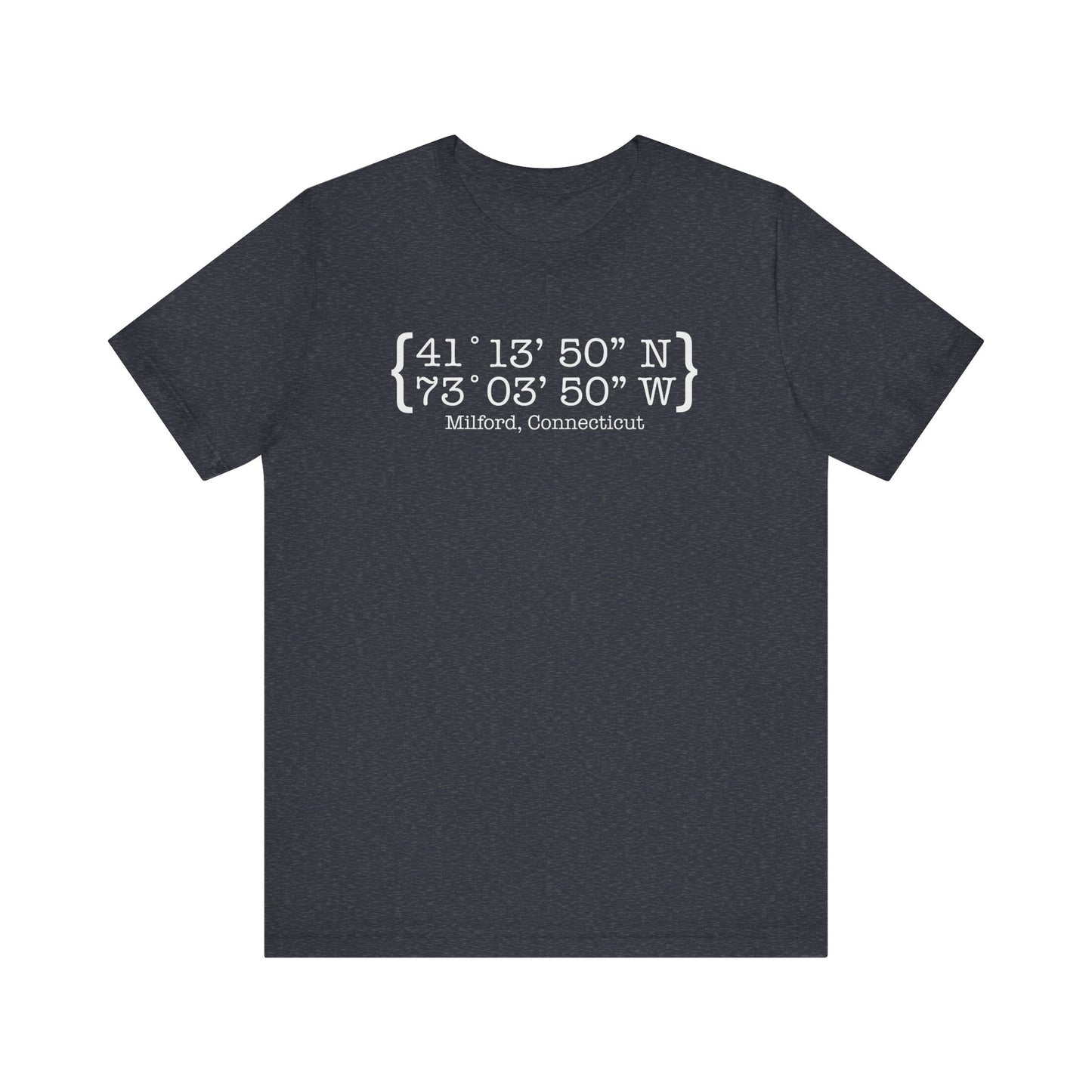Milford Coordinates // Milford CT unisex t shirt // finding connecticut