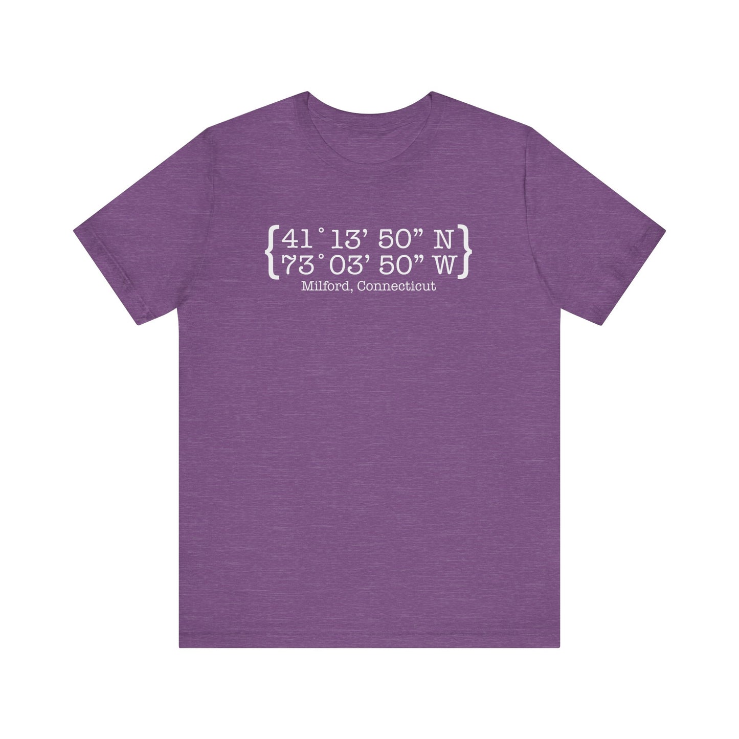 Milford Coordinates // Milford CT unisex t shirt // finding connecticut