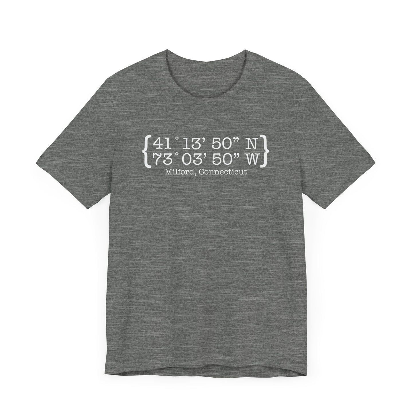 Milford Coordinates // Milford CT unisex t shirt // finding connecticut