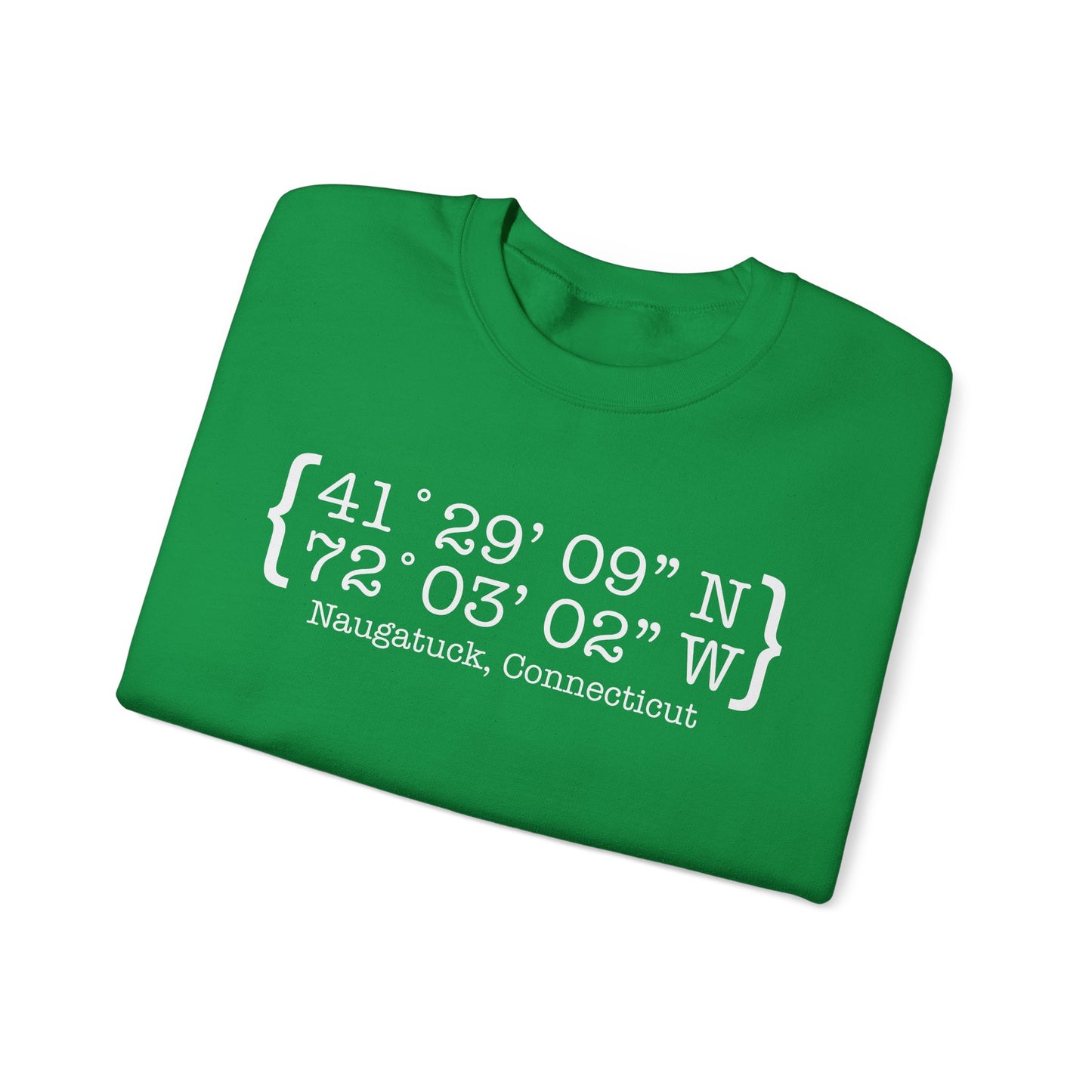 Naugatuck Coordinates // Naugatuck CT unisex sweatshirts // finding connecticut