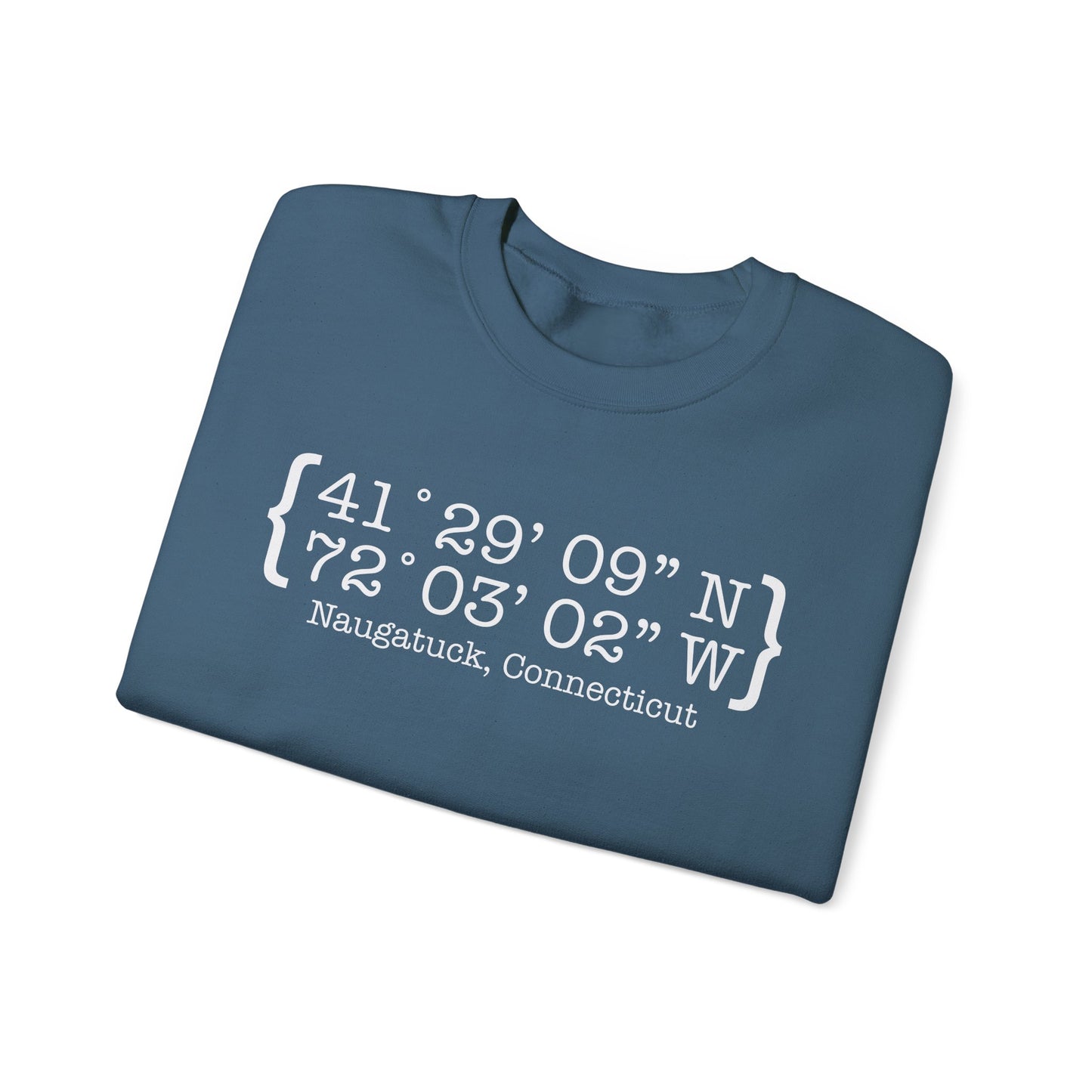 Naugatuck Coordinates // Naugatuck CT unisex sweatshirts // finding connecticut