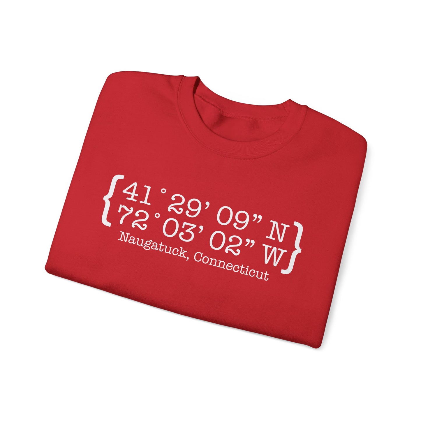 Naugatuck Coordinates // Naugatuck CT unisex sweatshirts // finding connecticut