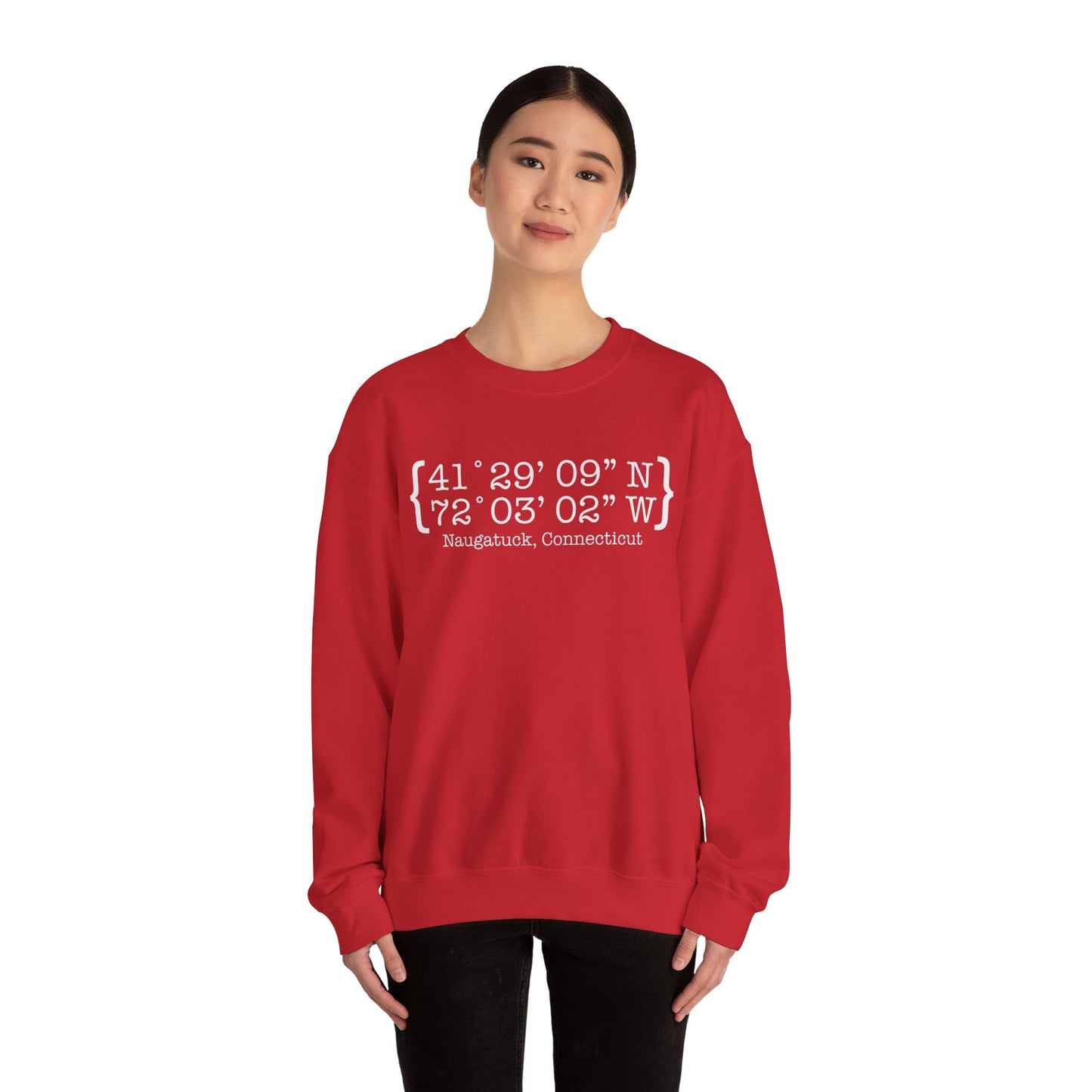 Naugatuck Coordinates // Naugatuck CT unisex sweatshirts // finding connecticut