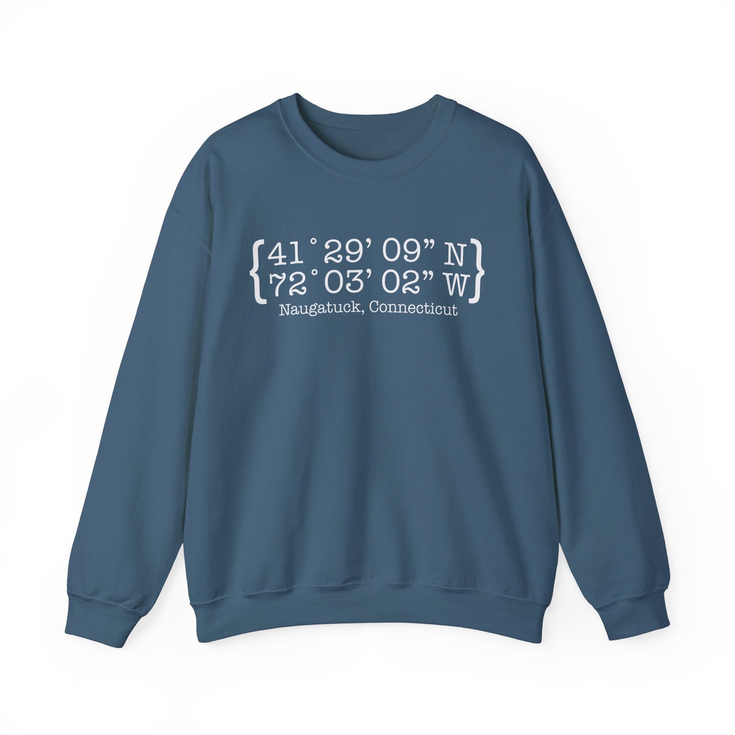 Naugatuck Coordinates // Naugatuck CT unisex sweatshirts // finding connecticut