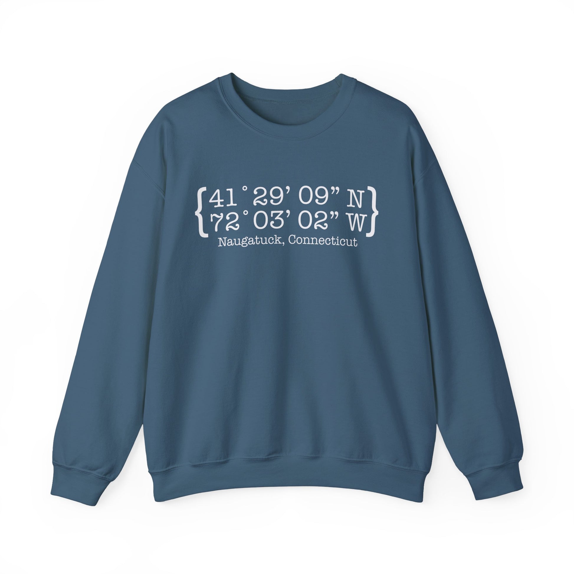 Naugatuck Coordinates // Naugatuck CT unisex sweatshirts // finding connecticut