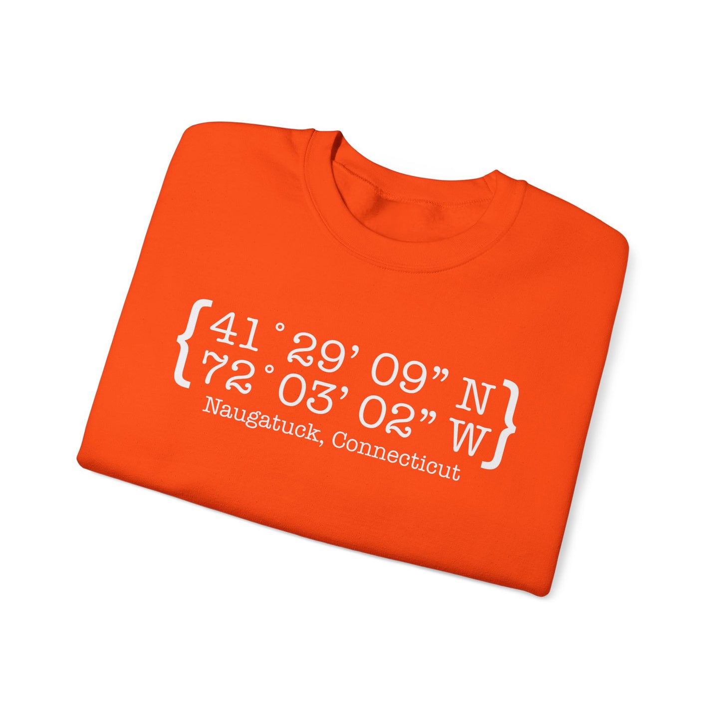 Naugatuck Coordinates // Naugatuck CT unisex sweatshirts // finding connecticut