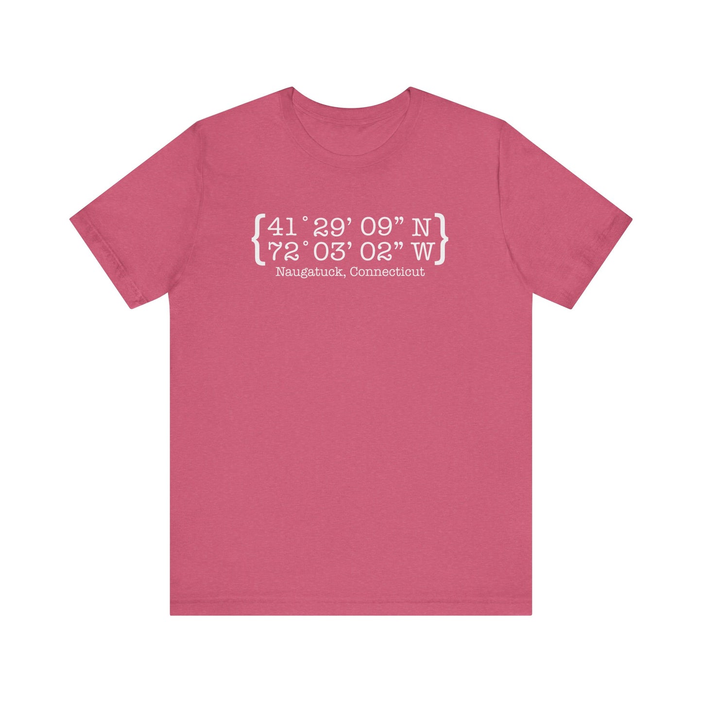Naugatuck Coordinates // Naugatuck CT unisex t shirts // finding connecticut