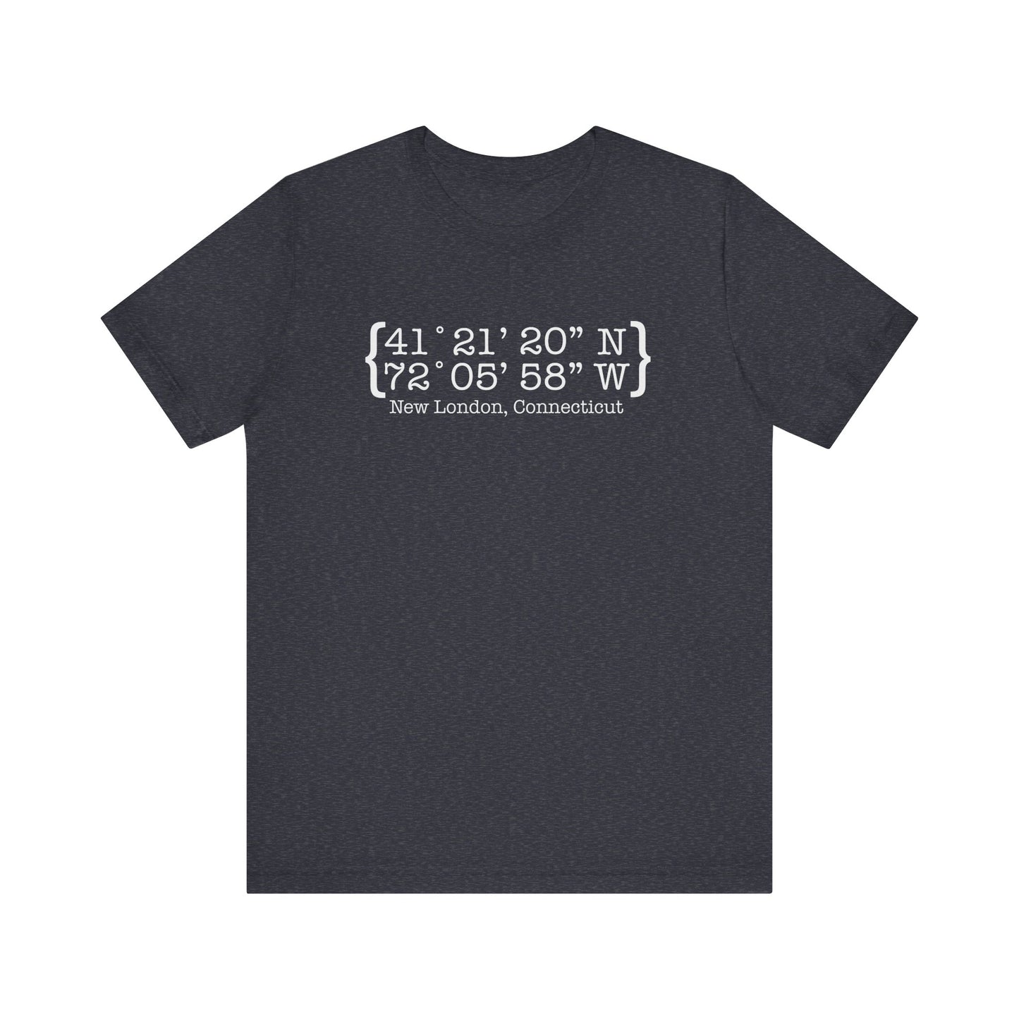 New London Coordinates // New London CT t shirts / finding Connecticut