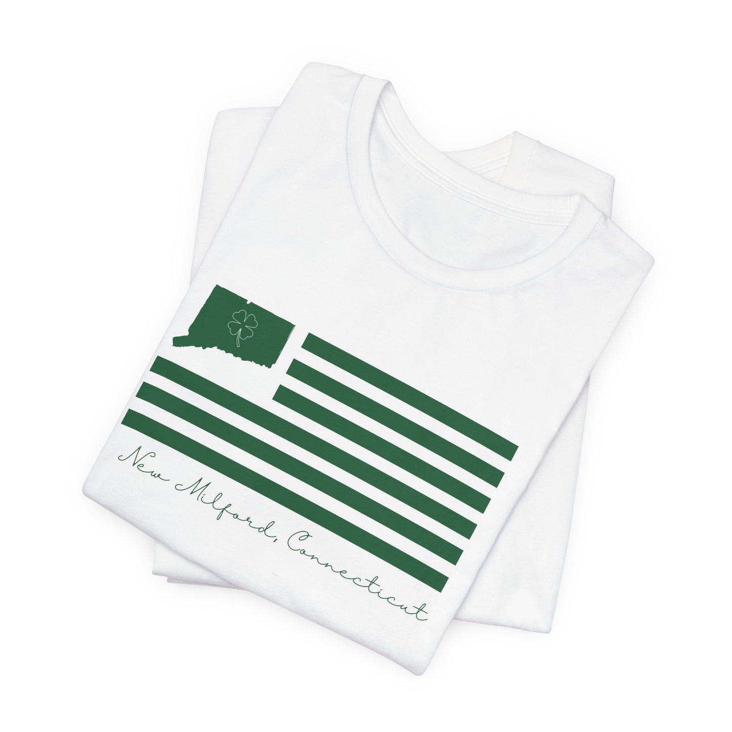 New Milford Connecticut St. Patrick's Day Flag // New mIlford Connecticut t shirt // finding connecticut