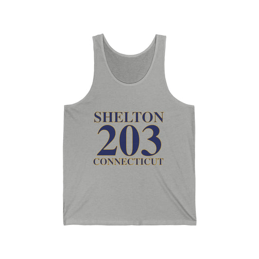 Shelton 203 Connecticut  // shelton connecticut unisex tank top shirts   // finding connecticut