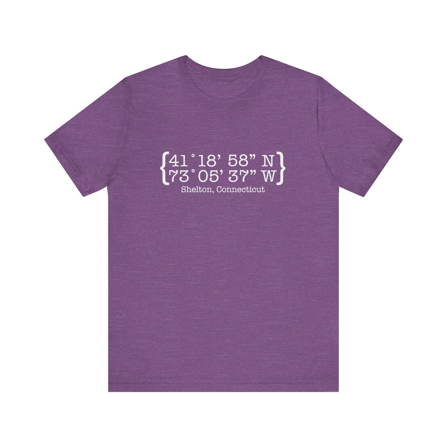 Shelton Coordinates // shelton ct unisex t shirt // finding connecticut