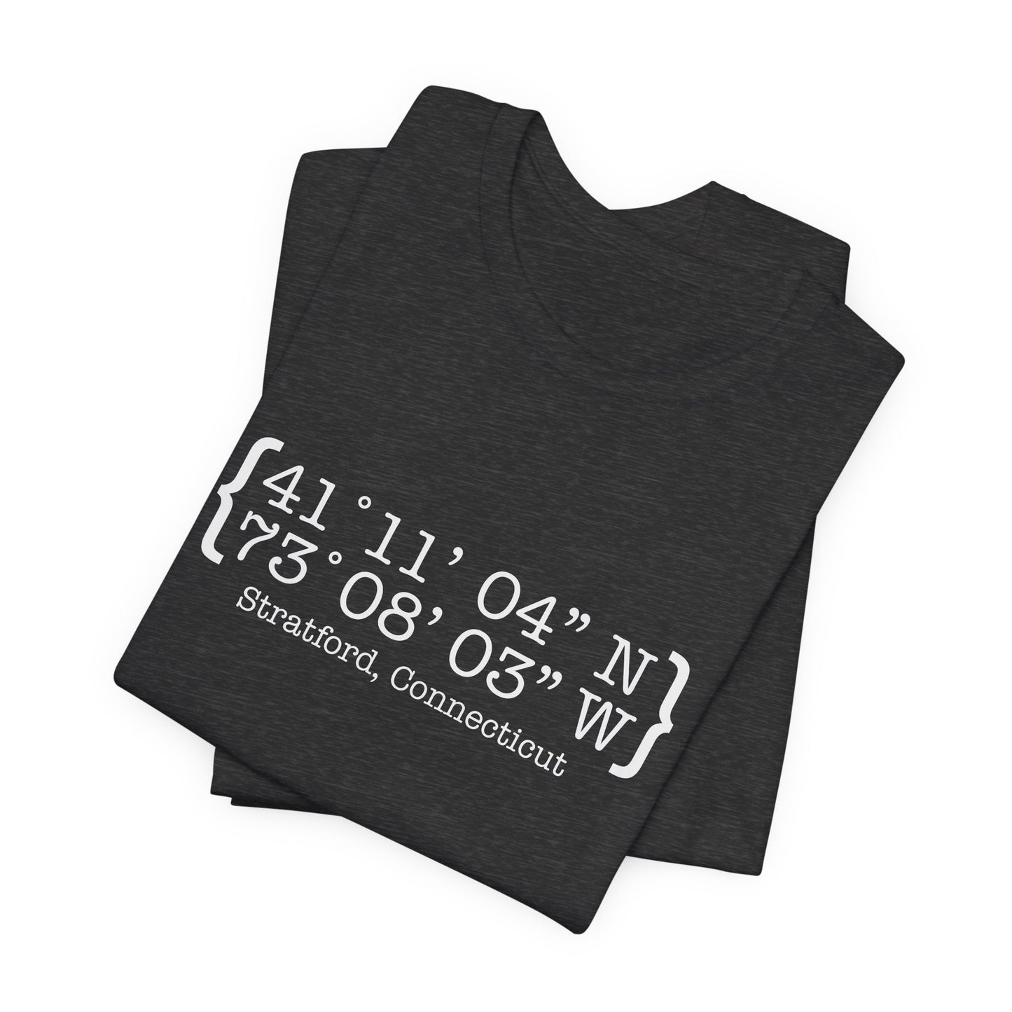 Stratford coordinates // Stratford ct unisex t shirt // finding connecticut