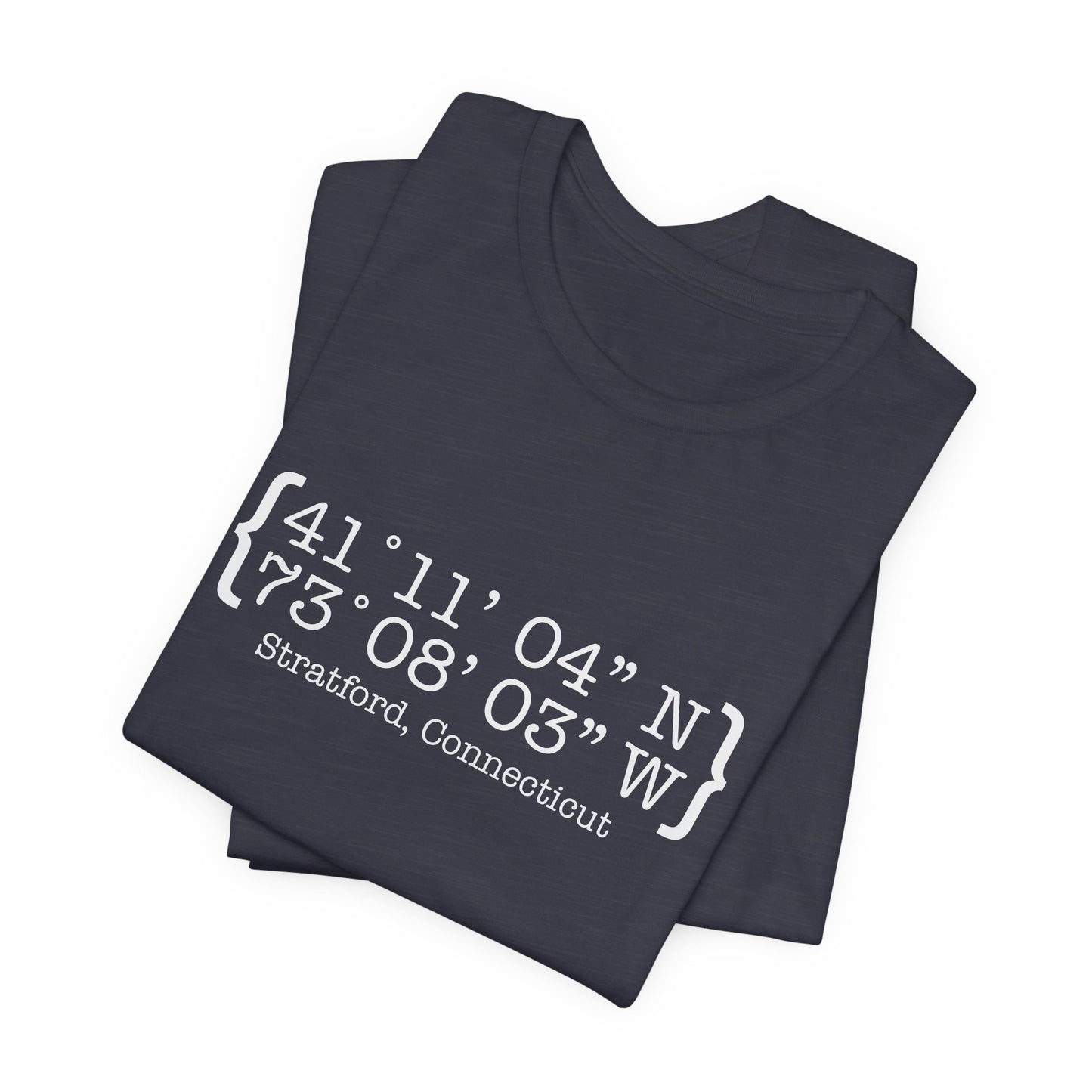 Stratford coordinates // Stratford ct unisex t shirt // finding connecticut