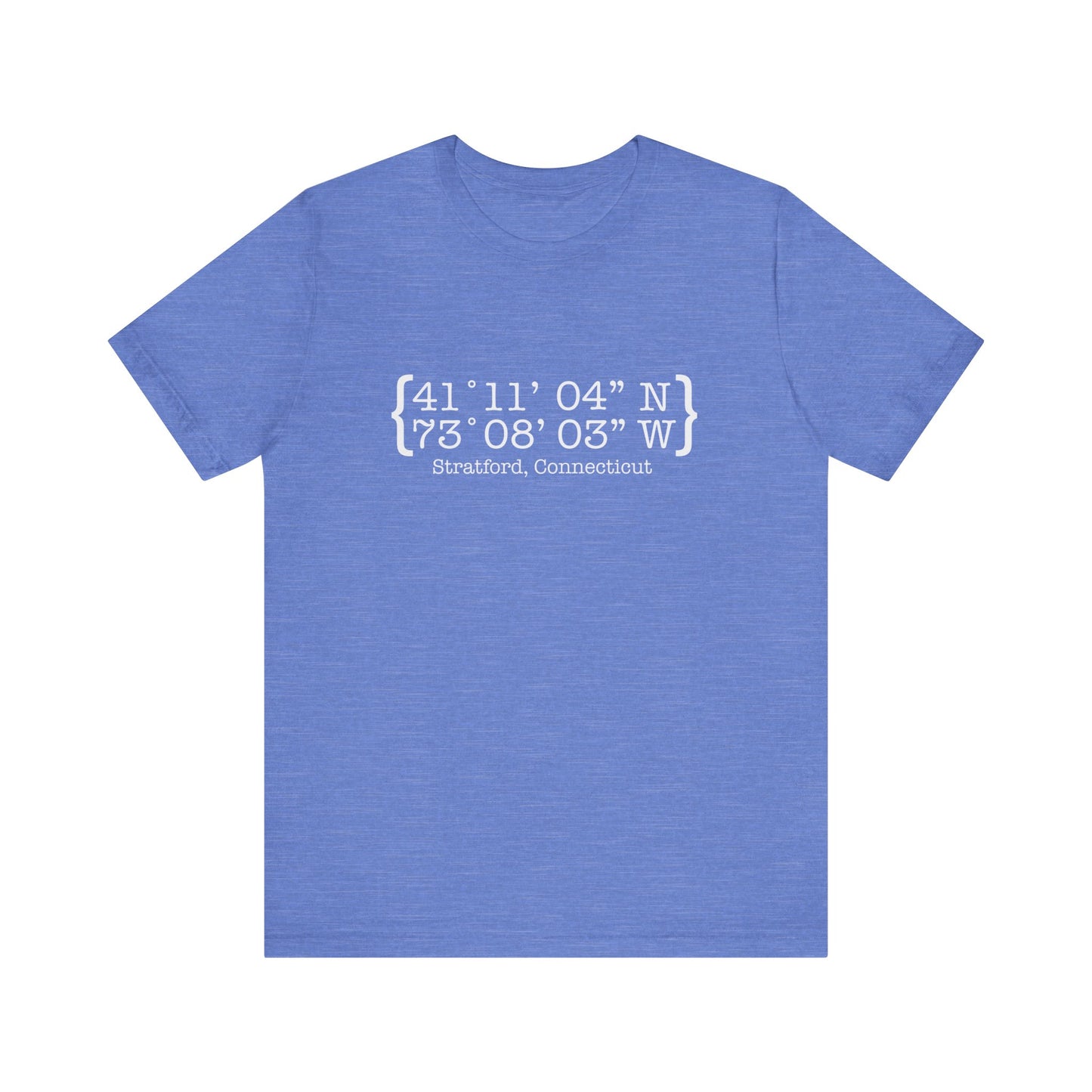Stratford coordinates // Stratford ct unisex t shirt // finding connecticut