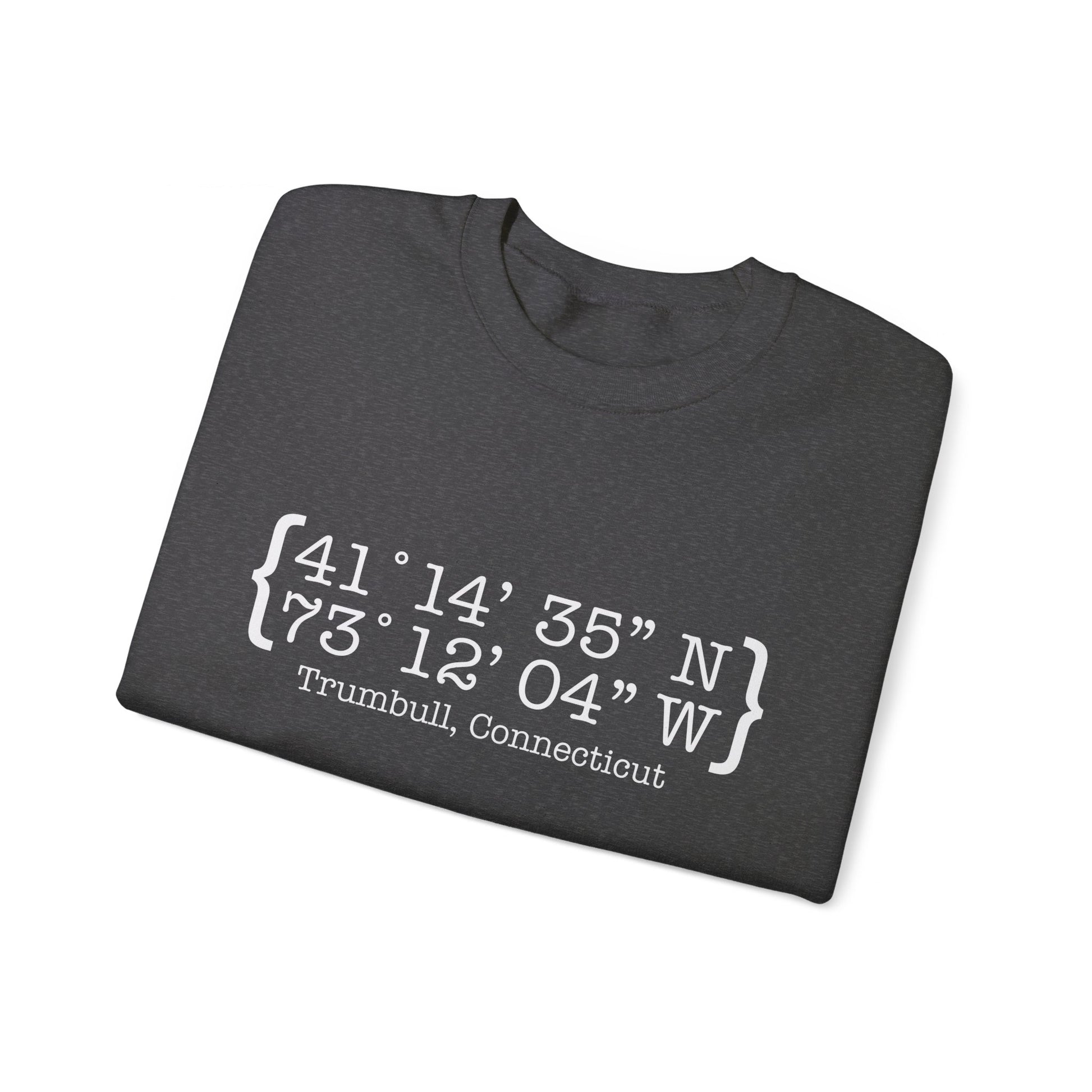 Trumbull Coordinates // Trumbull CT sweatshirts  /// finding connecticut