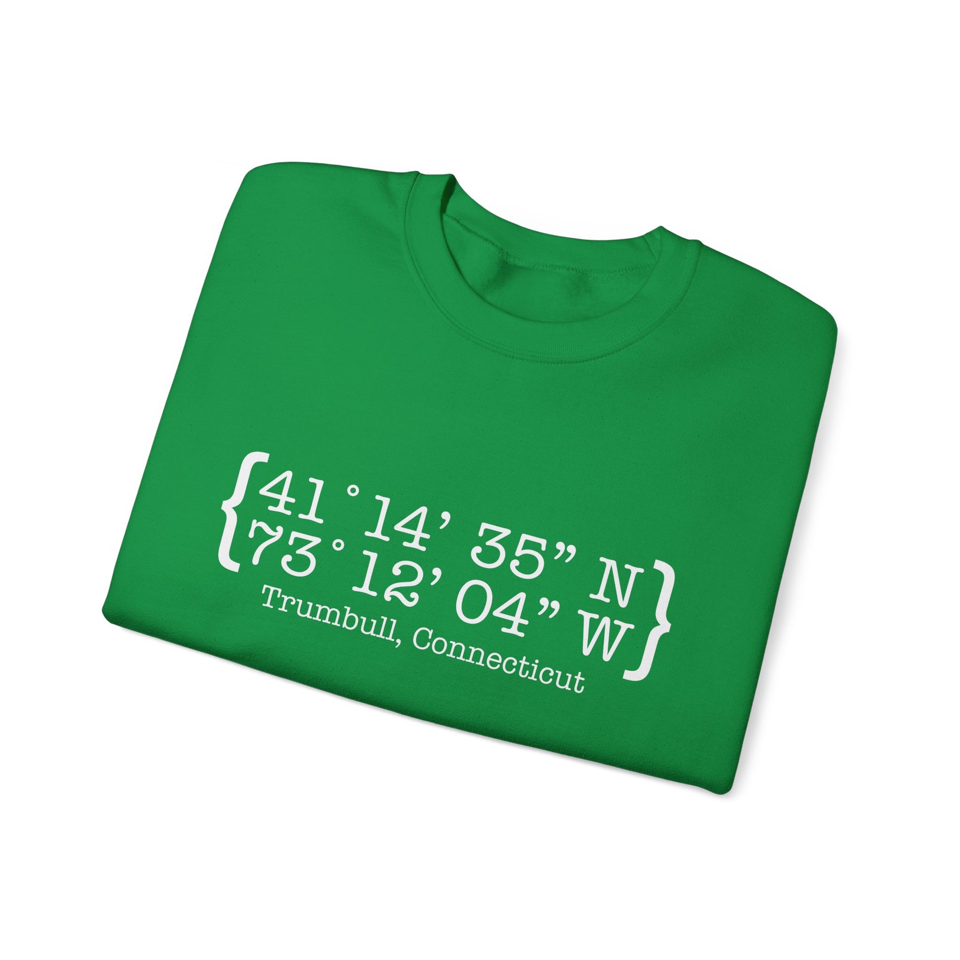 Trumbull Coordinates // Trumbull CT sweatshirts  /// finding connecticut