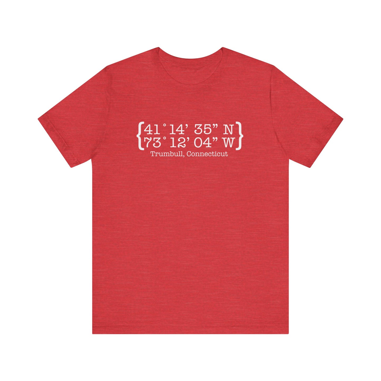 Trumbull Coordinates // Trumbull CT t shirts  /// finding connecticut