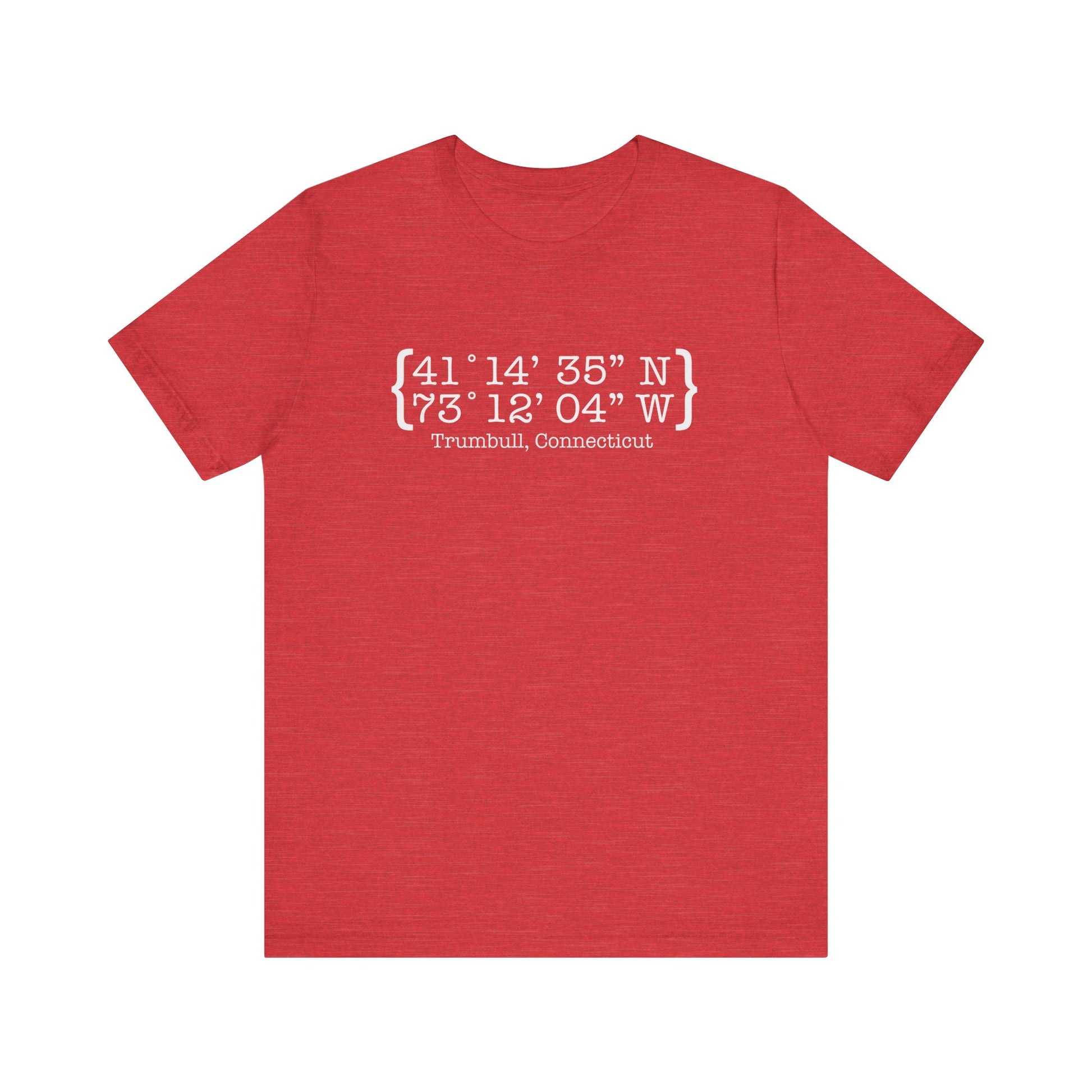 Trumbull Coordinates // Trumbull CT t shirts  /// finding connecticut