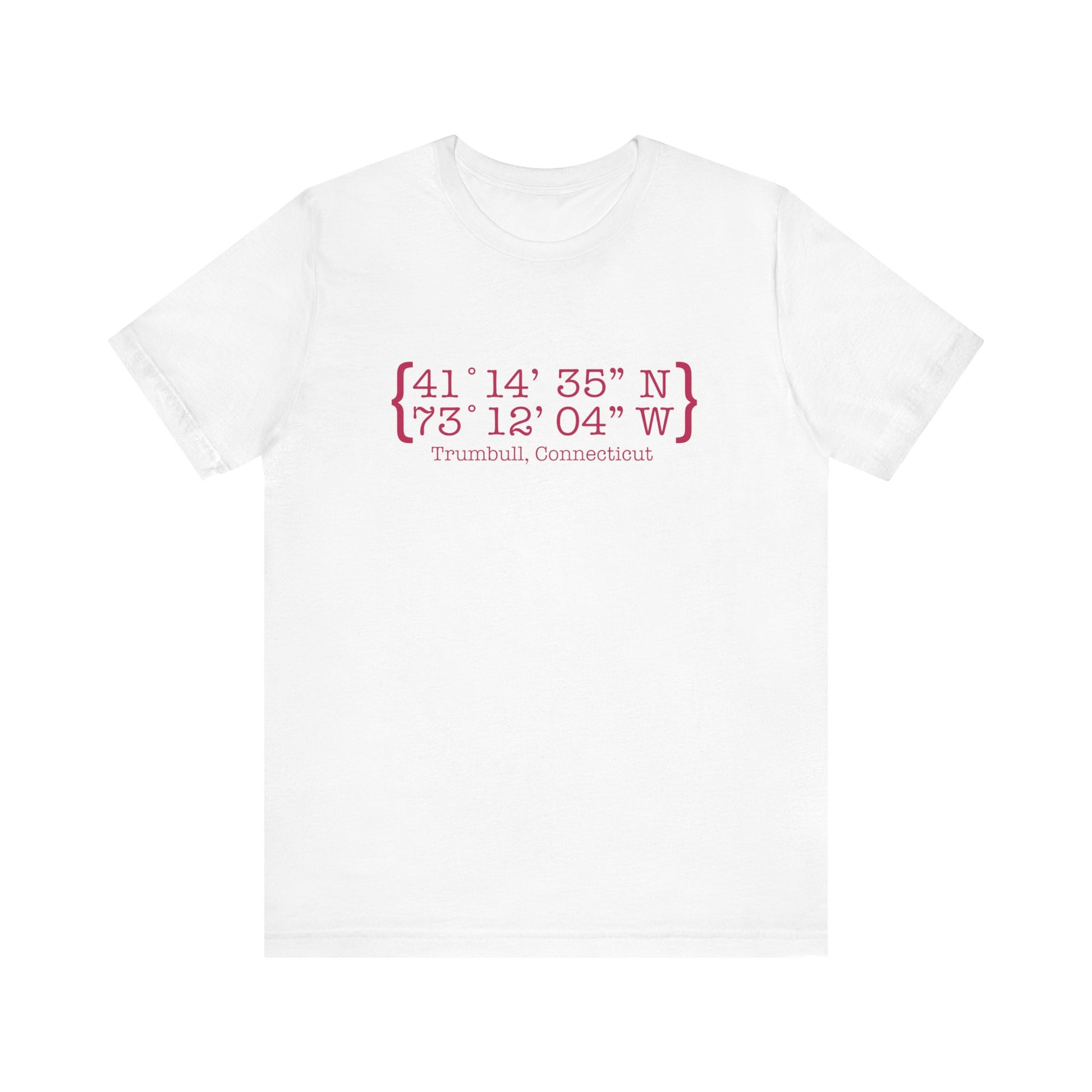 Trumbull Coordinates // Trumbull Connecticut t shirts /// finding connecticut