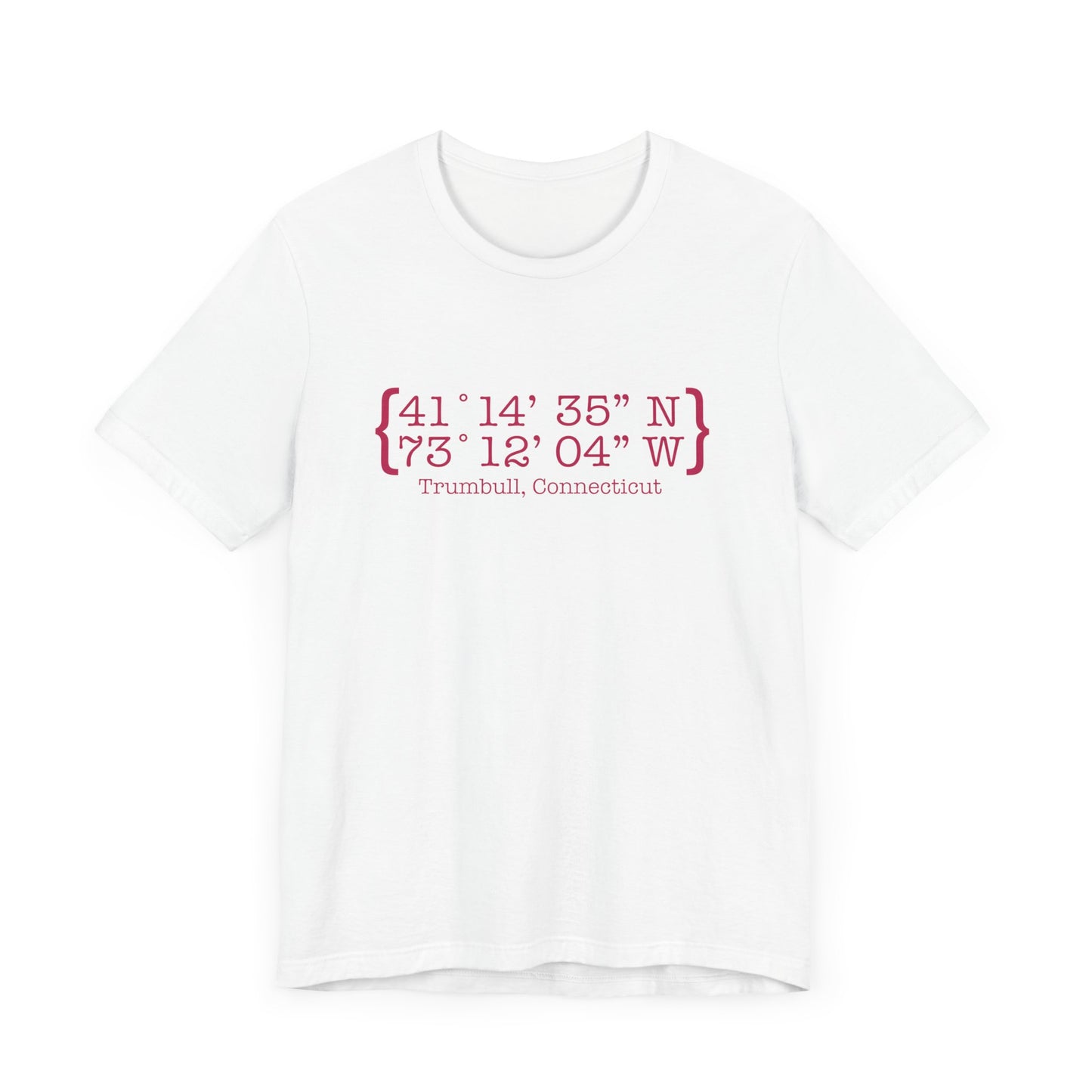 Trumbull Coordinates // Trumbull Connecticut t shirts /// finding connecticut