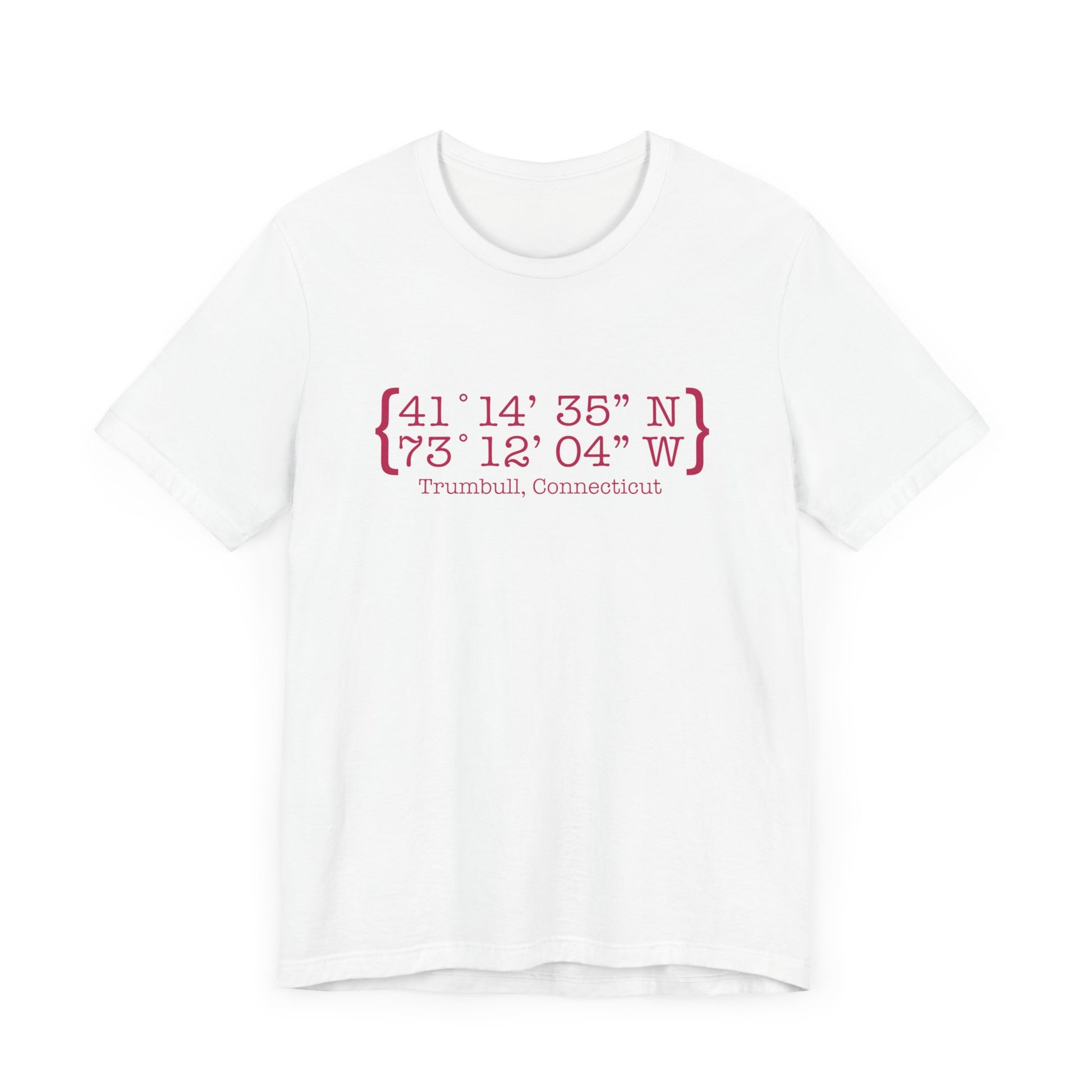 Trumbull Coordinates // Trumbull Connecticut t shirts /// finding connecticut