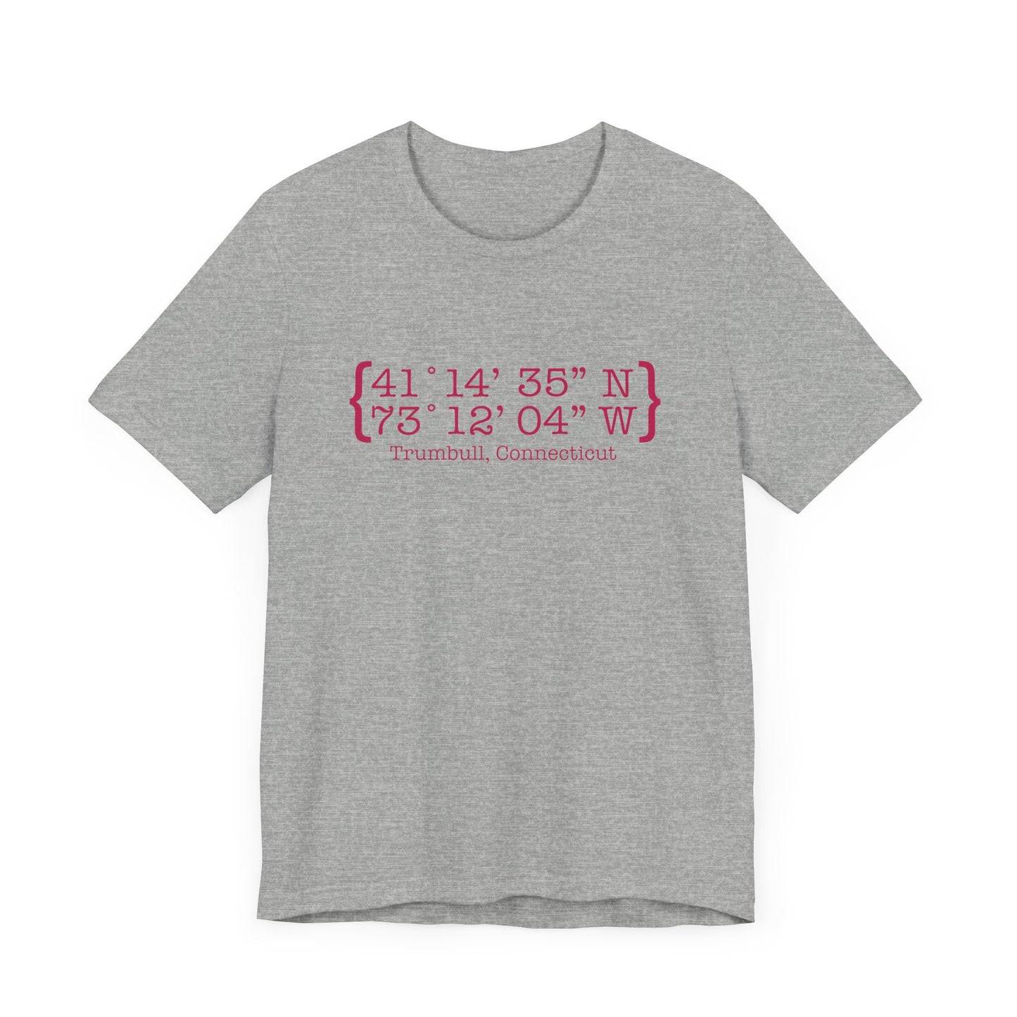 Trumbull Coordinates // Trumbull Connecticut t shirts /// finding connecticut
