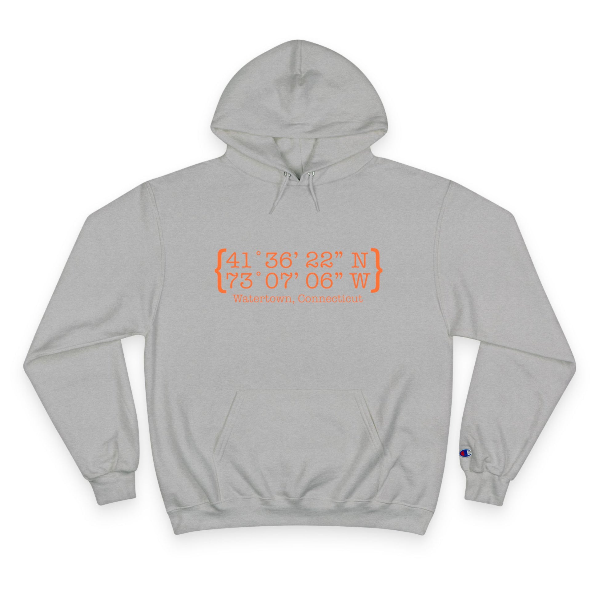 Watertown Coordinates // Watertown Connecticut unisex champion hoodie sweatshirts // finding connecticut