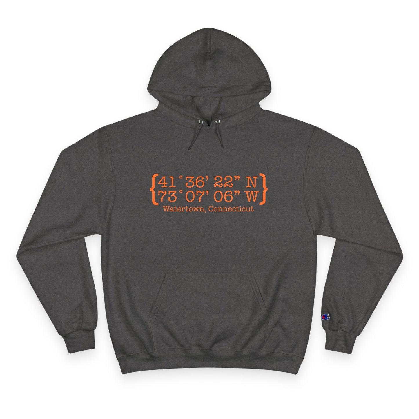 Watertown Coordinates // Watertown Connecticut unisex champion hoodie sweatshirts // finding connecticut