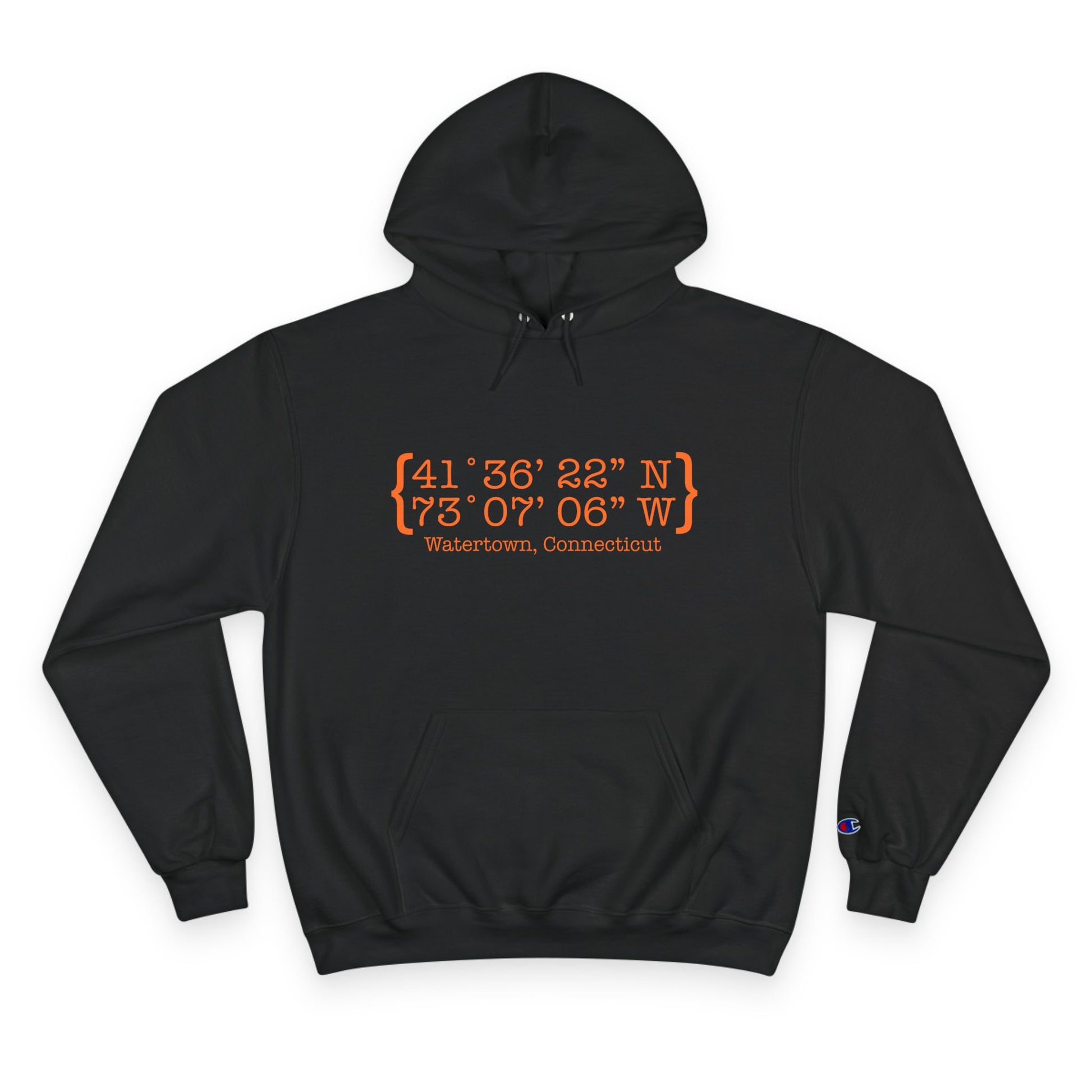 Watertown Coordinates // Watertown Connecticut unisex champion hoodie sweatshirts // finding connecticut