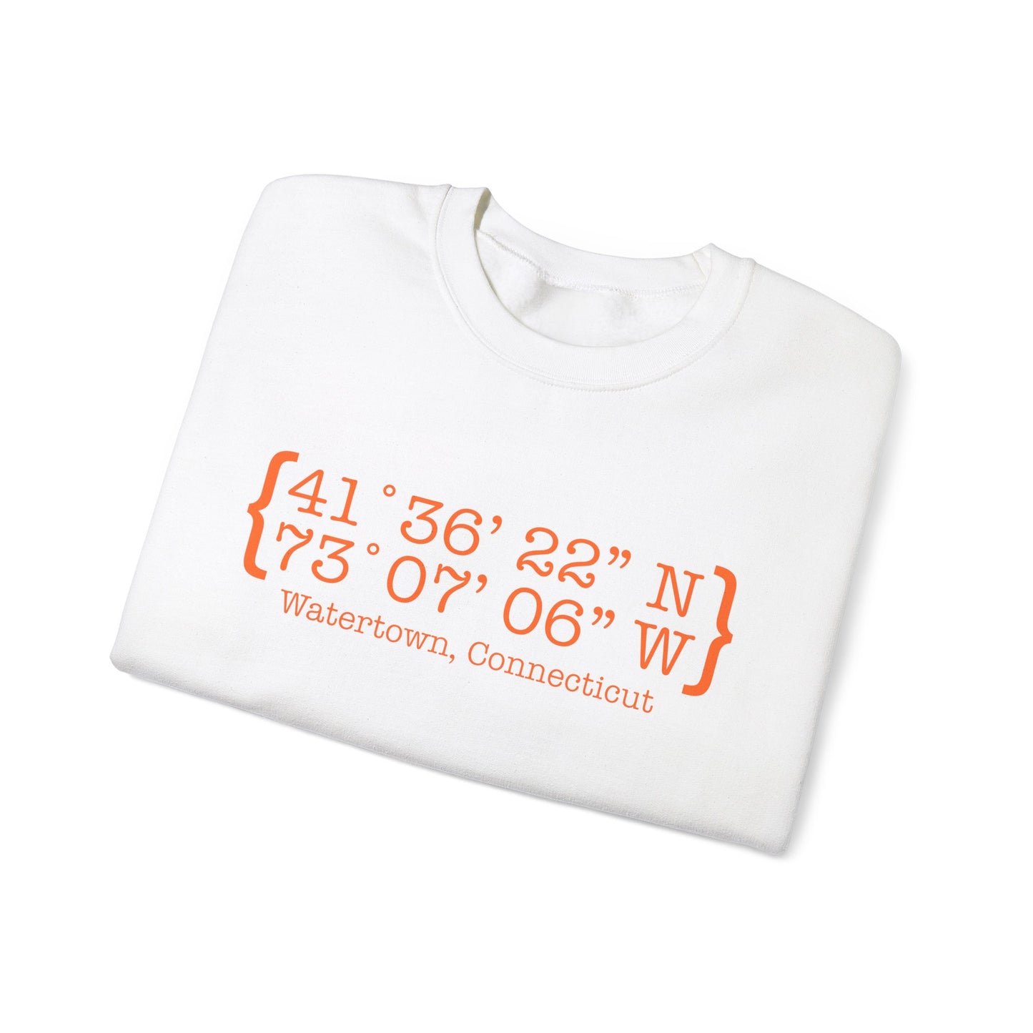 Watertown Coordinates // Watertown Connecticut unisex sweatshirts   // finding connecticut