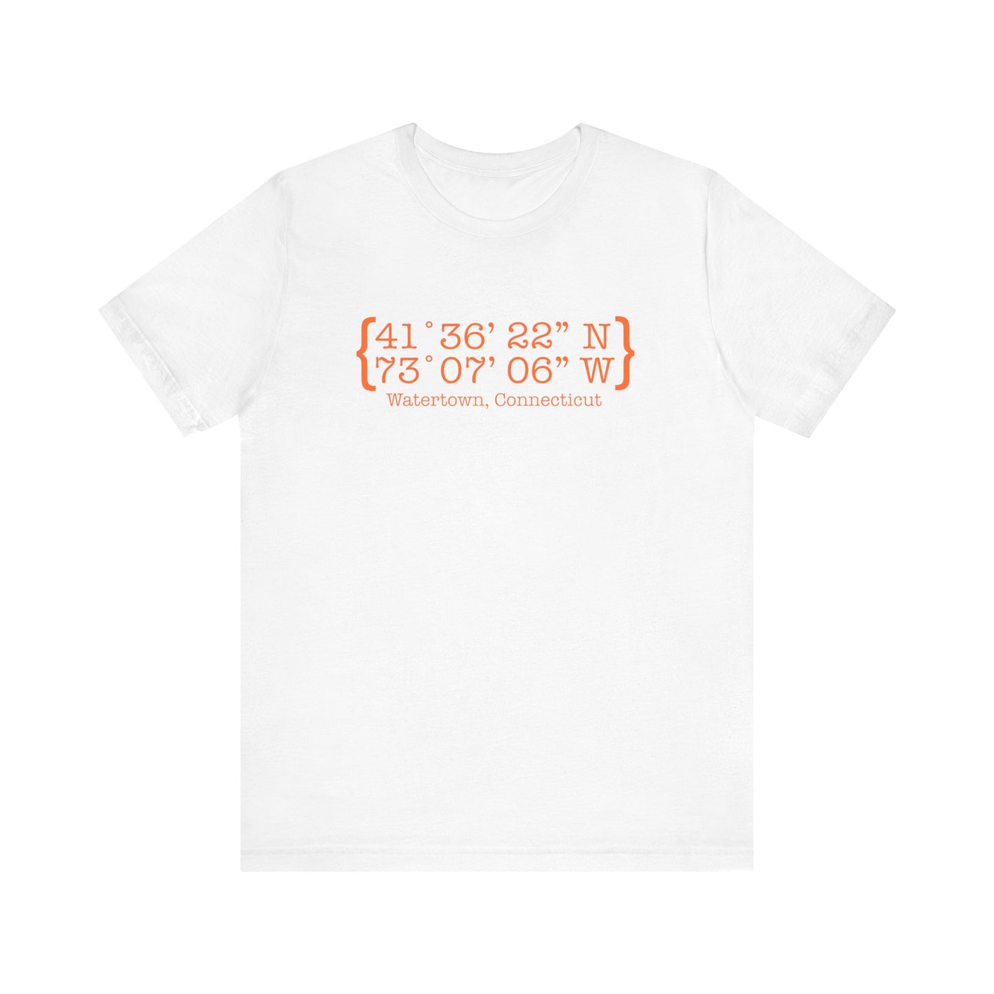 Watertown Coordinates // Watertown Connecticut unisex t shirts  // finding connecticut