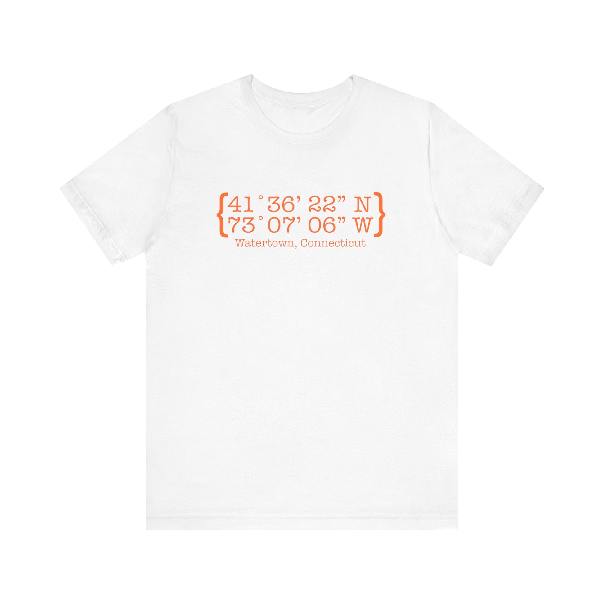 Watertown Coordinates // Watertown Connecticut unisex t shirts  // finding connecticut