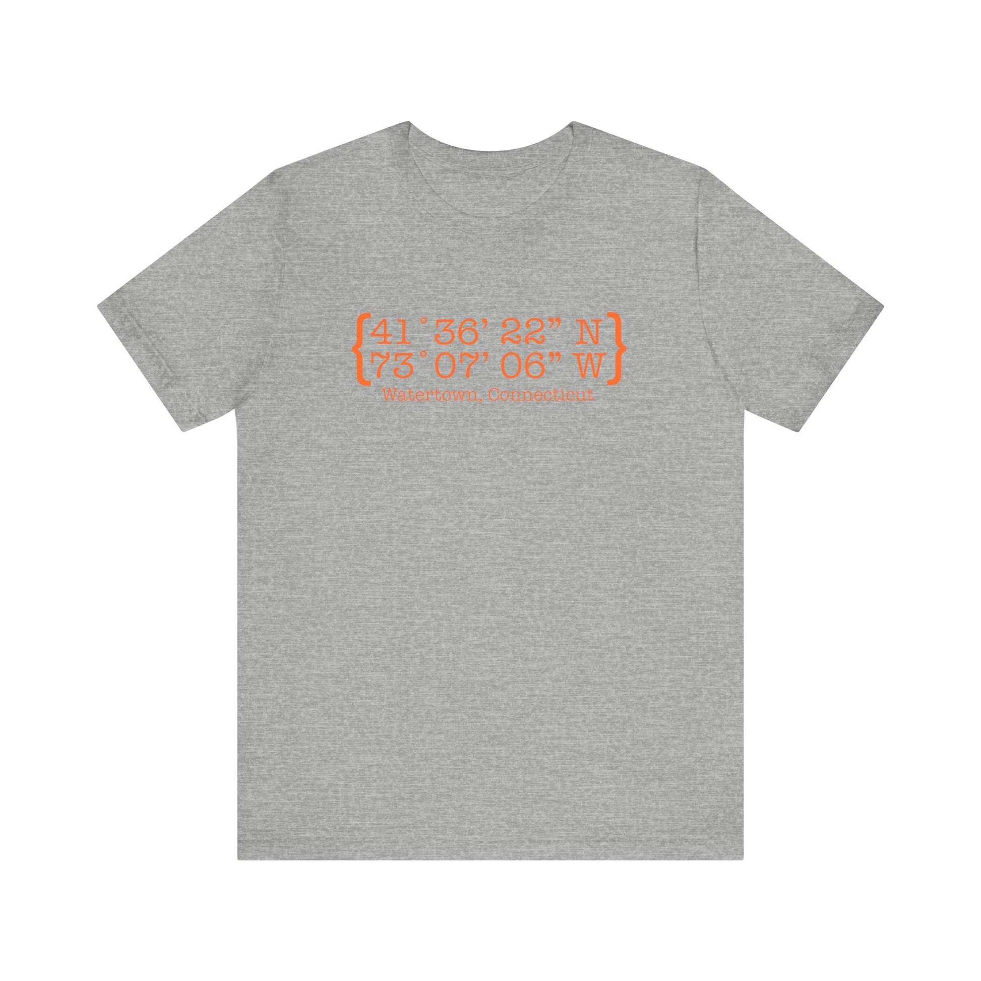 Watertown Coordinates // Watertown Connecticut unisex t shirts  // finding connecticut