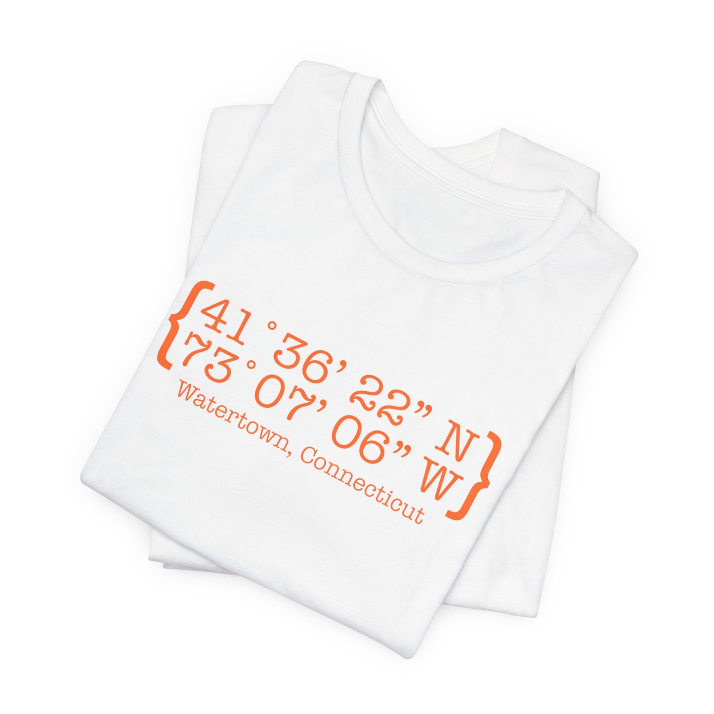 Watertown Coordinates // Watertown Connecticut unisex t shirts  // finding connecticut