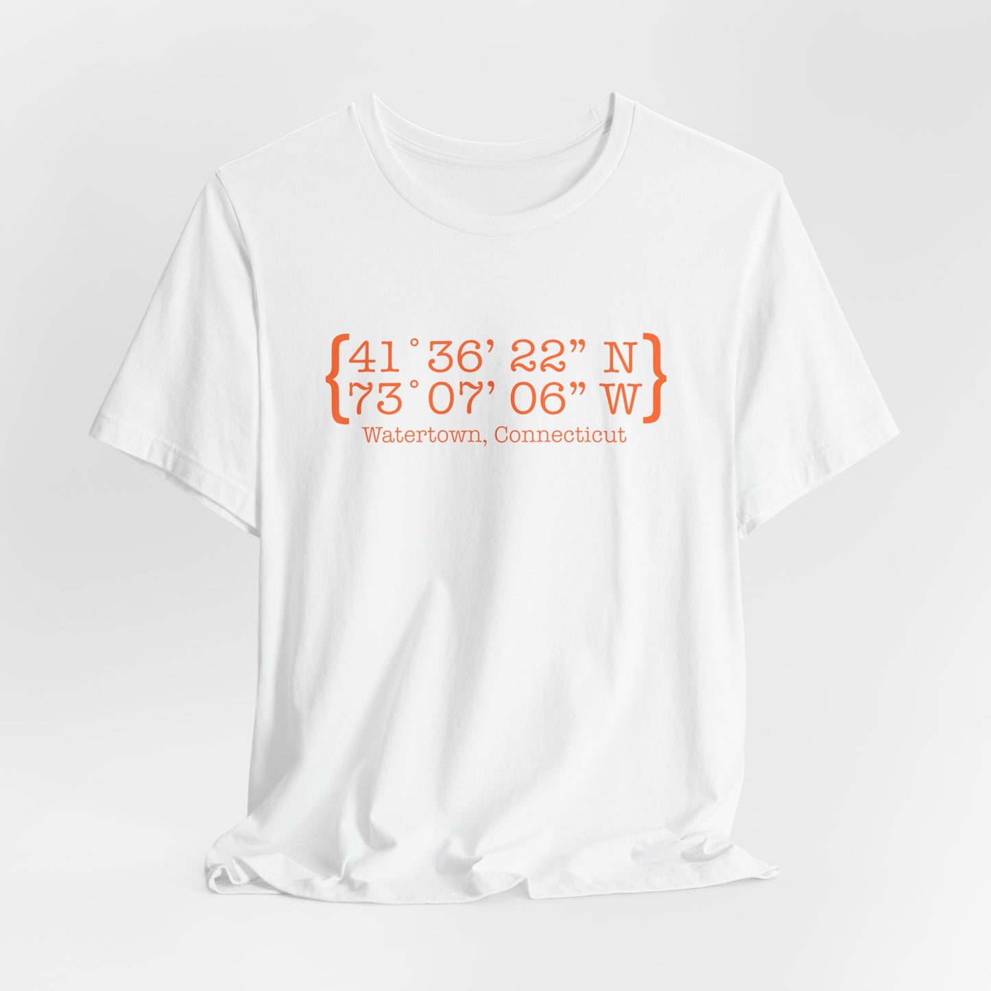 Watertown Coordinates // Watertown Connecticut unisex t shirts  // finding connecticut