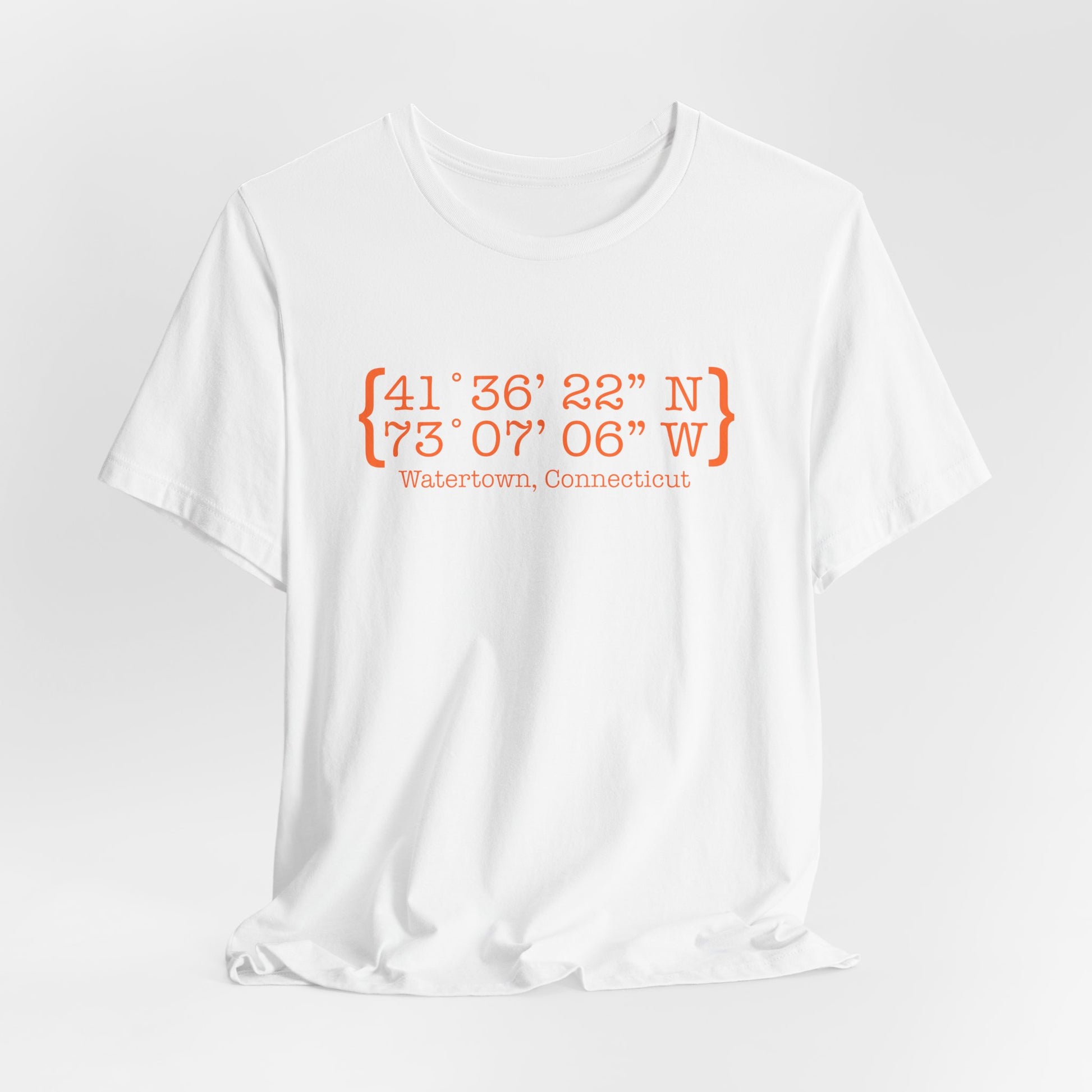 Watertown Coordinates // Watertown Connecticut unisex t shirts  // finding connecticut