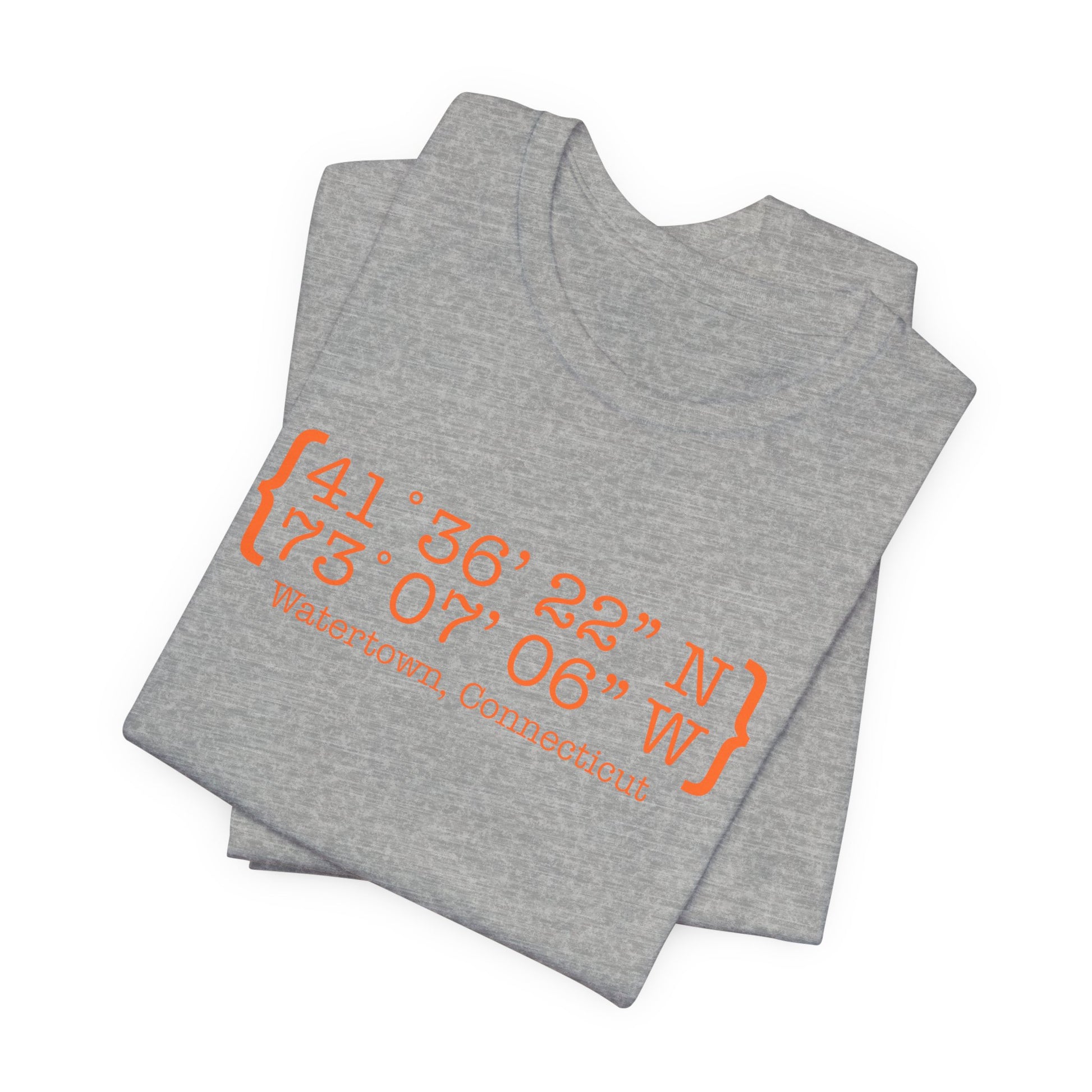 Watertown Coordinates // Watertown Connecticut unisex t shirts  // finding connecticut