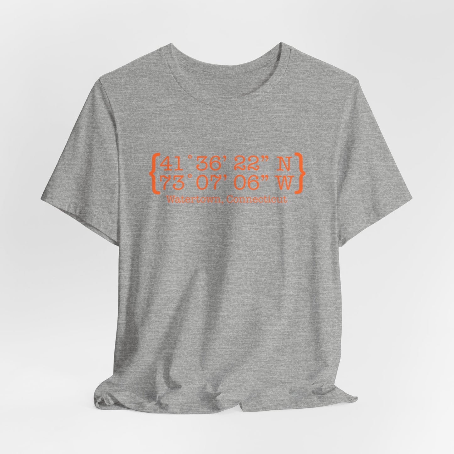 Watertown Coordinates // Watertown Connecticut unisex t shirts  // finding connecticut