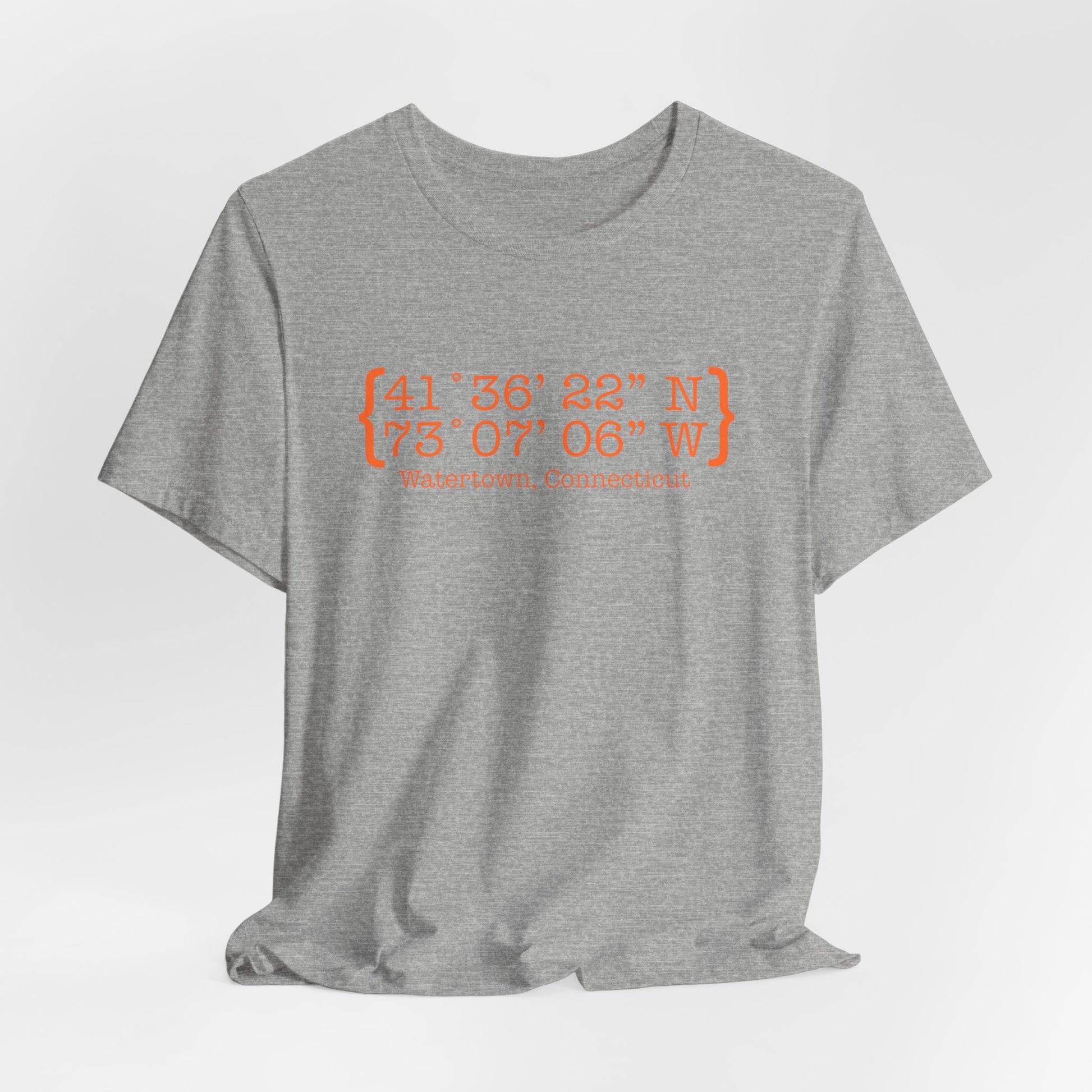 Watertown Coordinates // Watertown Connecticut unisex t shirts  // finding connecticut