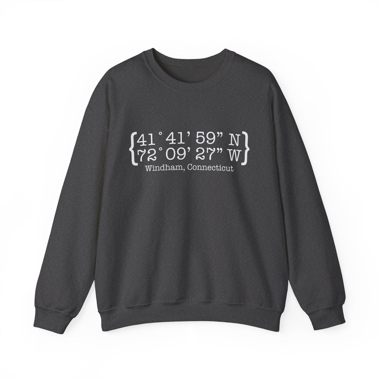 Windham Coordinates // Windham CT unisex sweatshirt // finding connecticut