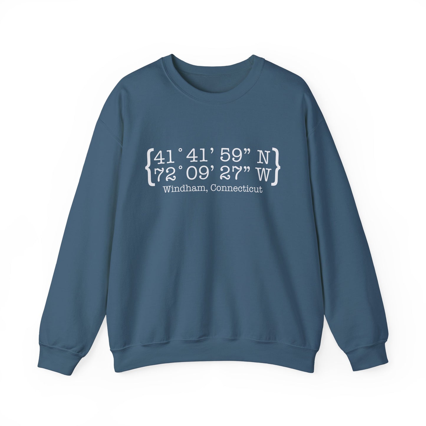 Windham Coordinates // Windham CT unisex sweatshirt // finding connecticut