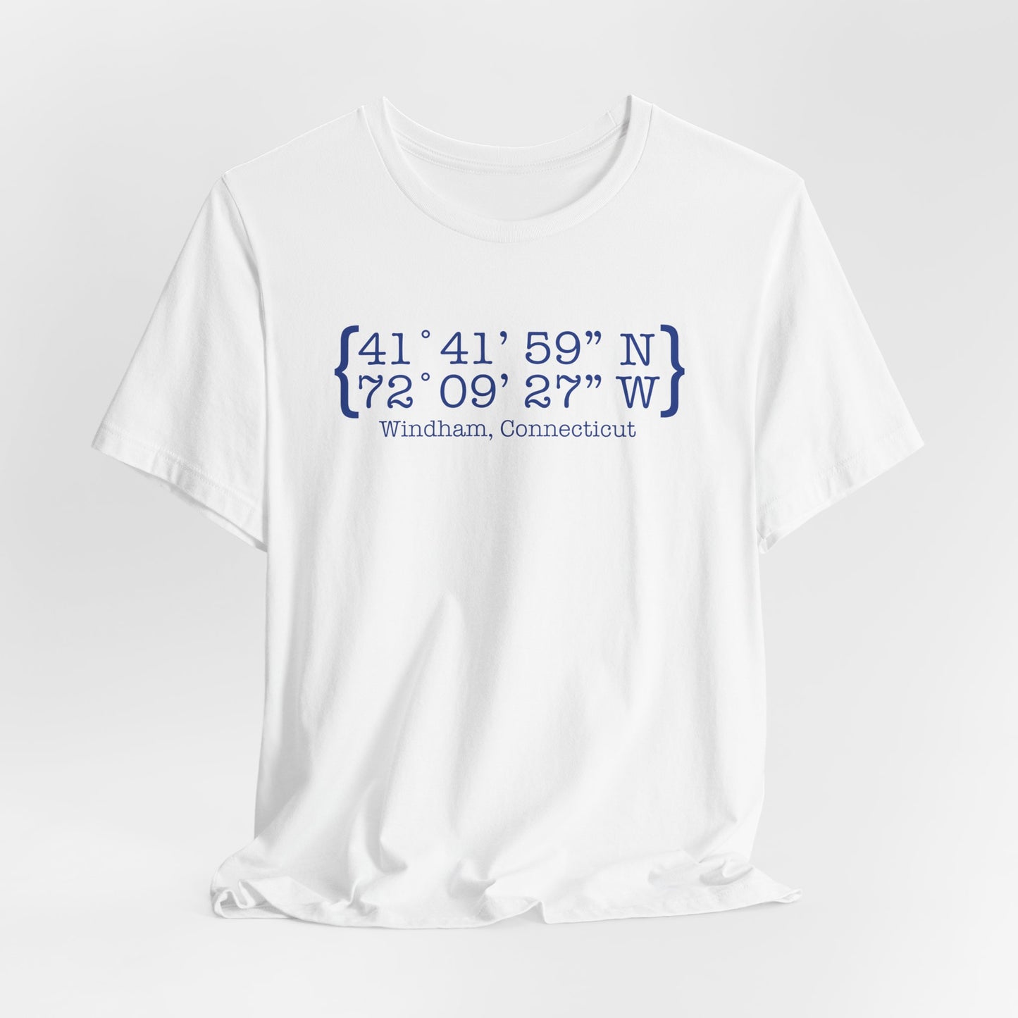 Windham Coordinates // Windham Connecticut unisex t shirts // finding connecticut