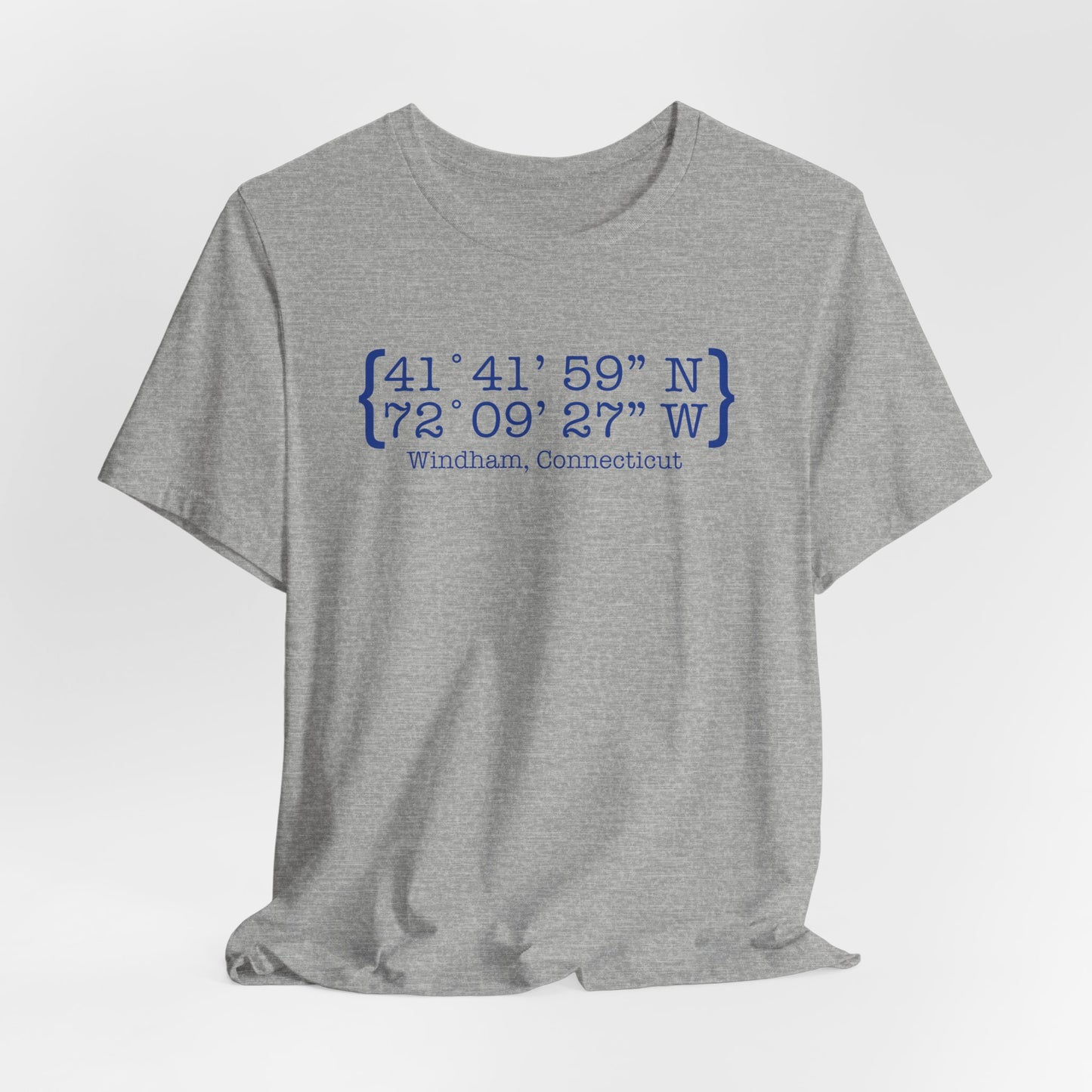Windham Coordinates // Windham Connecticut unisex t shirts // finding connecticut
