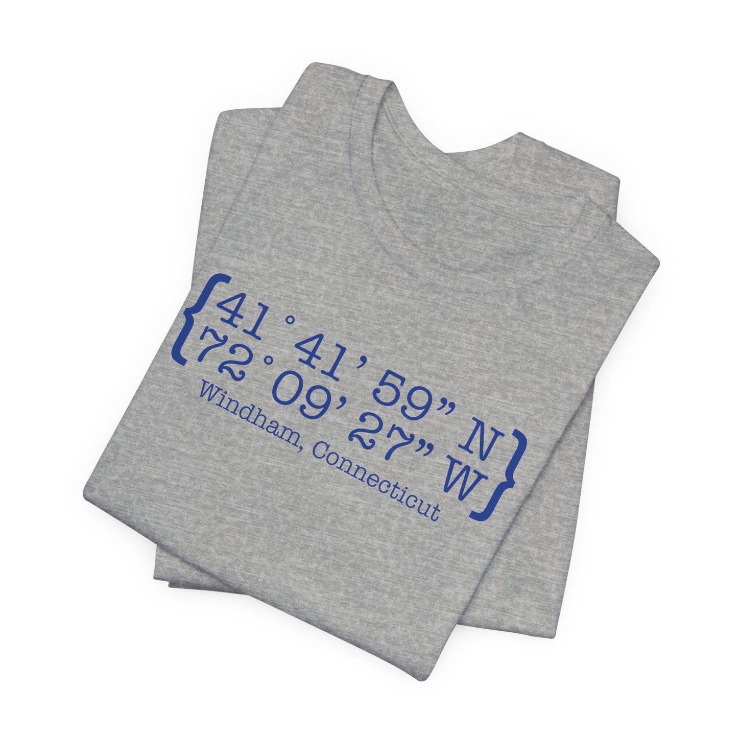 Windham Coordinates // Windham Connecticut unisex t shirts // finding connecticut