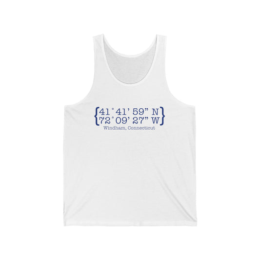 Windham Coordinates // windham connecticut unisex tank top // finding connecticut