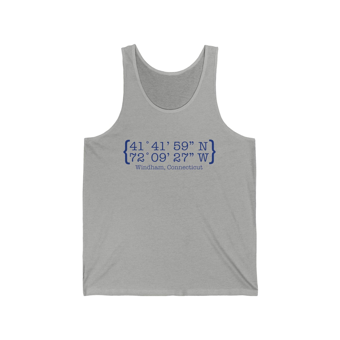 Windham Coordinates // windham connecticut unisex tank top // finding connecticut